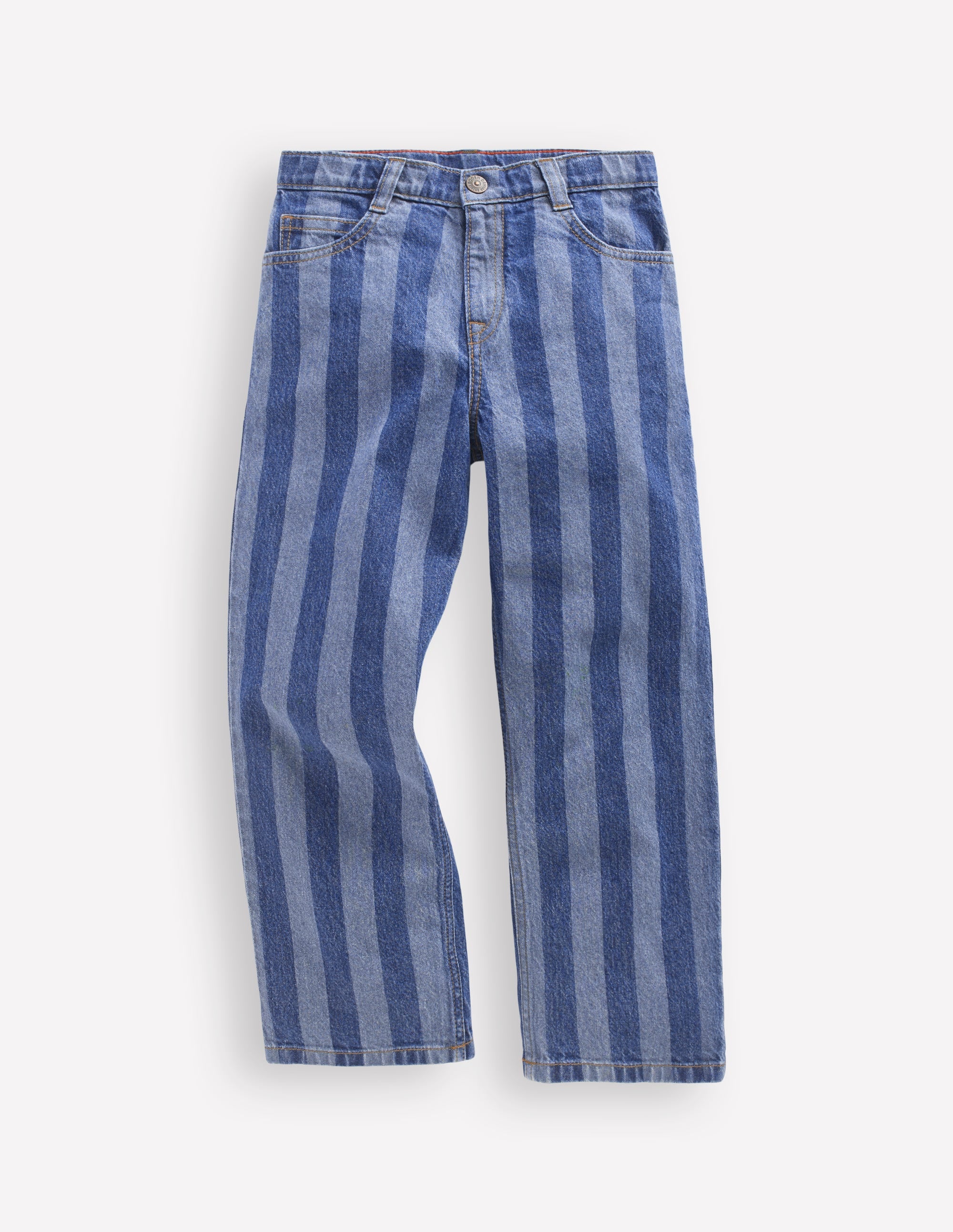 Lockere Jeanshose mit geradem Bein-Streifen Schatten - Image 3