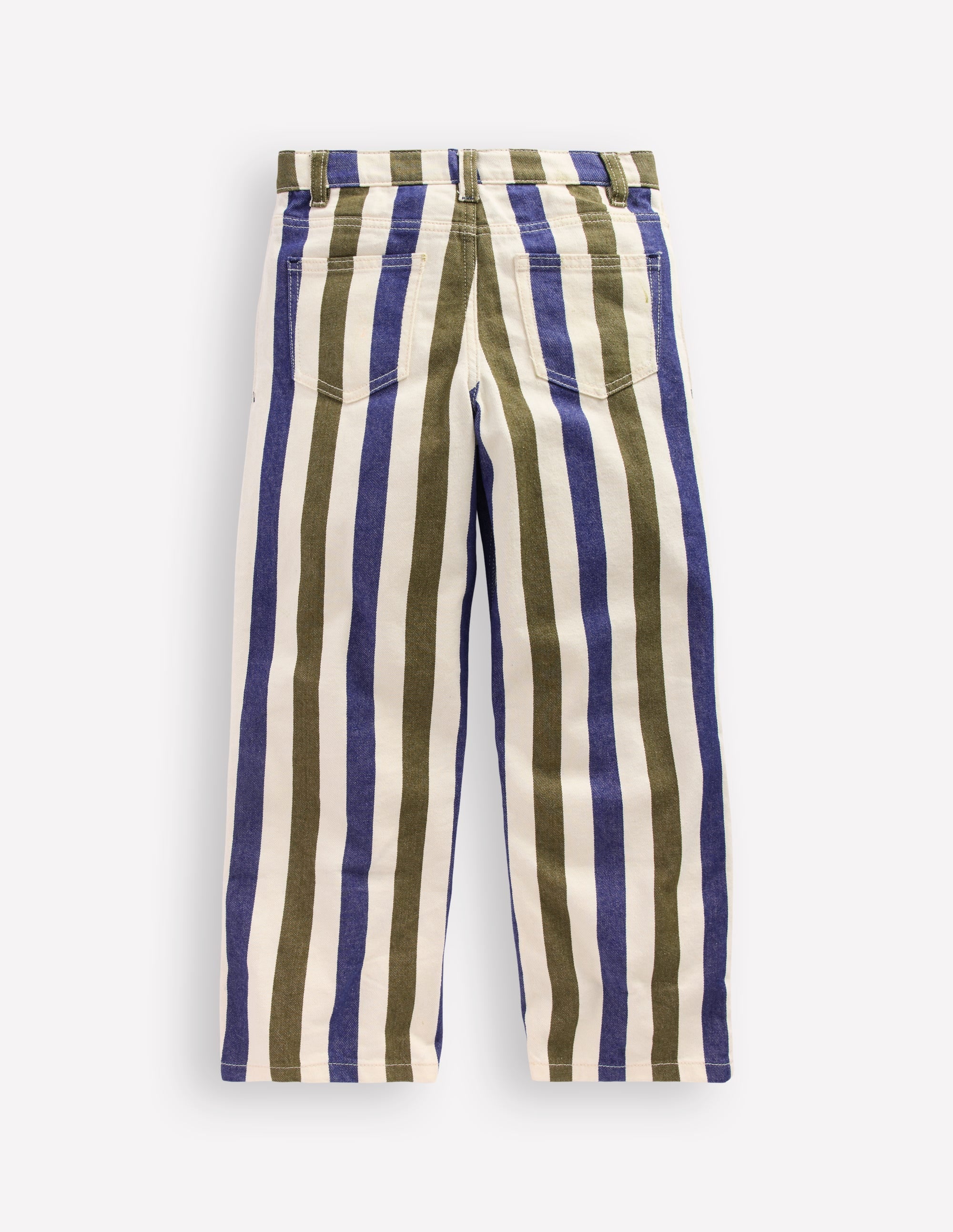 Lockere Jeanshose mit geradem Bein-Surf The Web-Blau und Wintermoos - Image 5