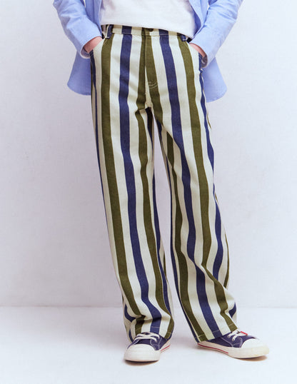 Lässige Jeans-Surf The Web-Blau und Wintermoos-2