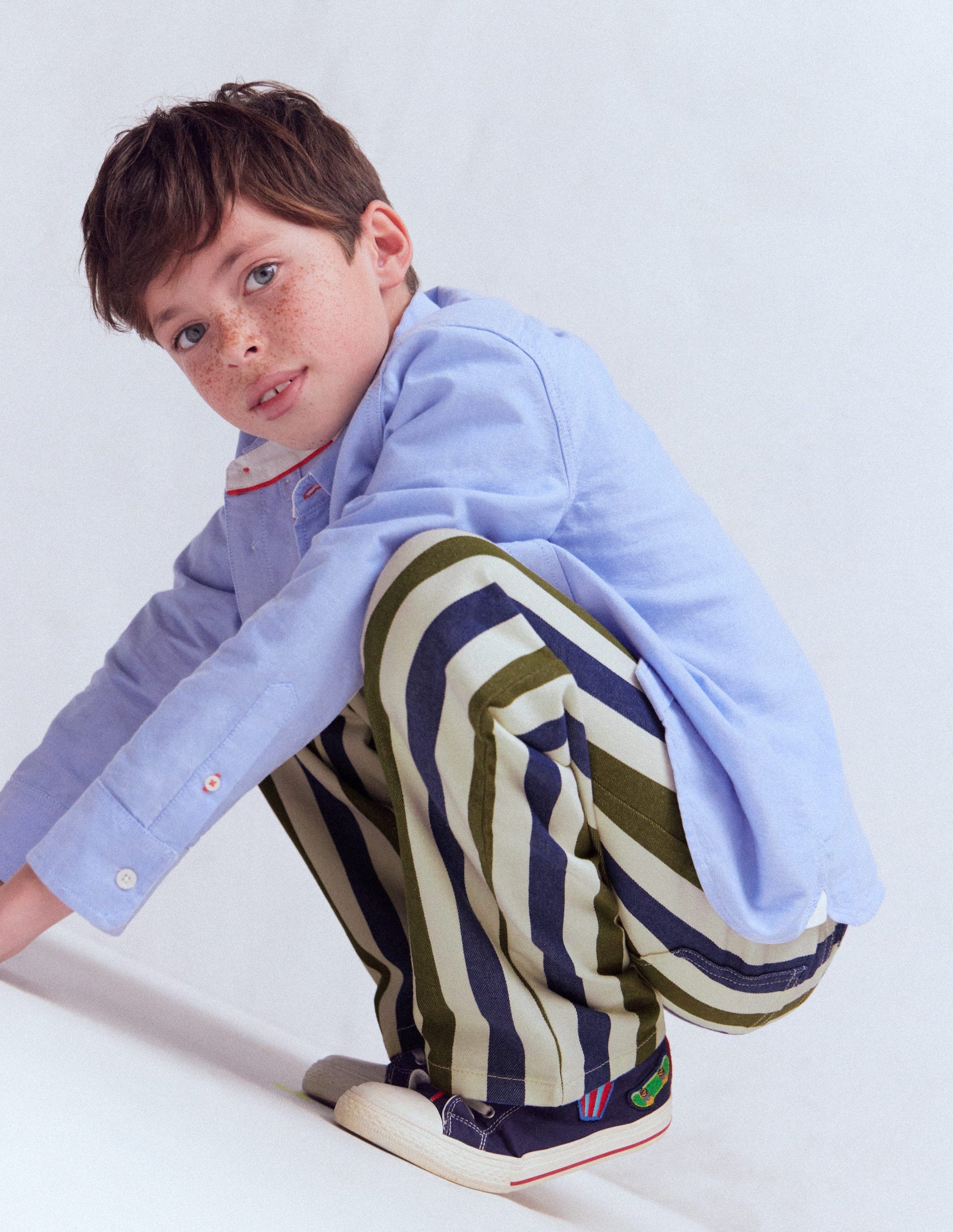 Lässige Jeans-Surf The Web-Blau und Wintermoos-3