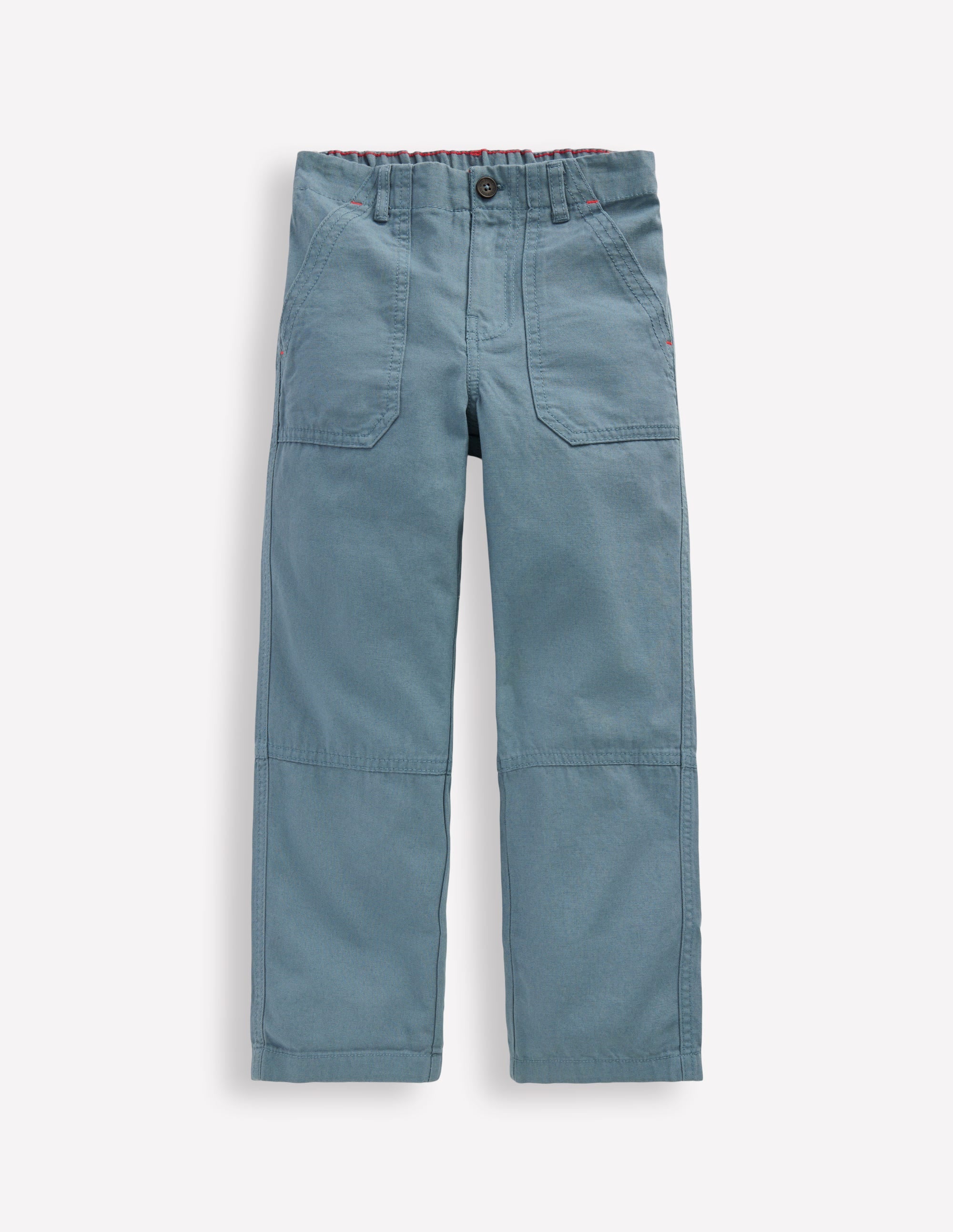 Pantalon style charpentier en toile-Mirage bleu - Image 1