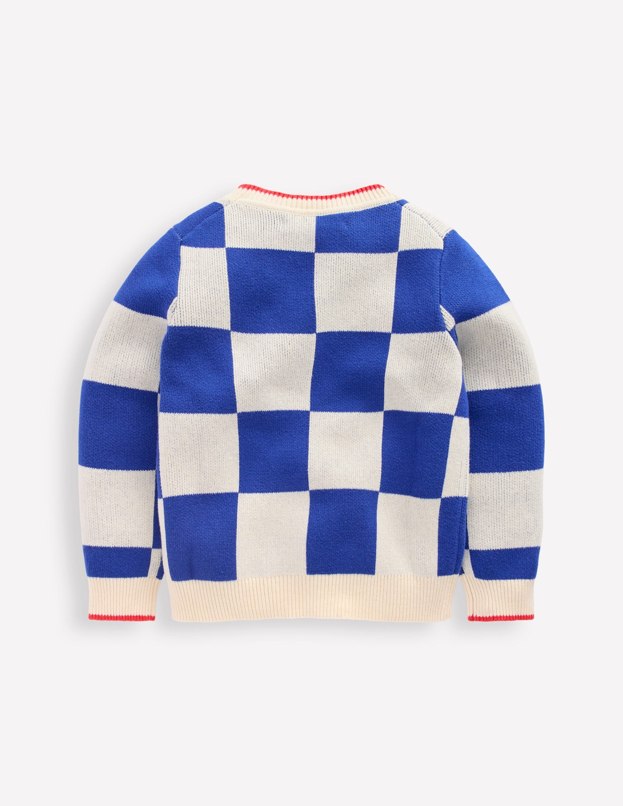 Pull à motif-Damier bleu connecté - Image 5
