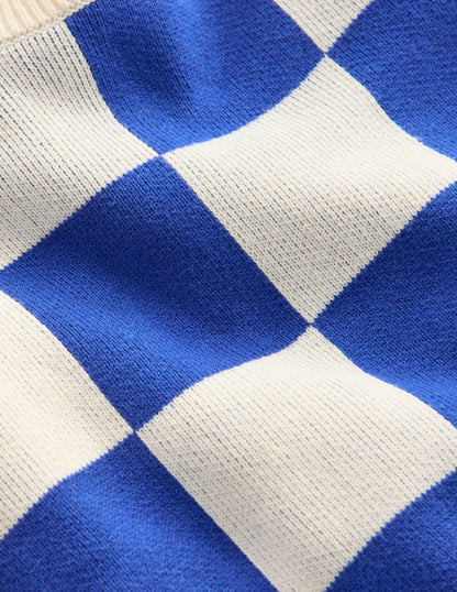 Pullover mit Grafik-Surf The Web-Blau Schachbrettmuster-7