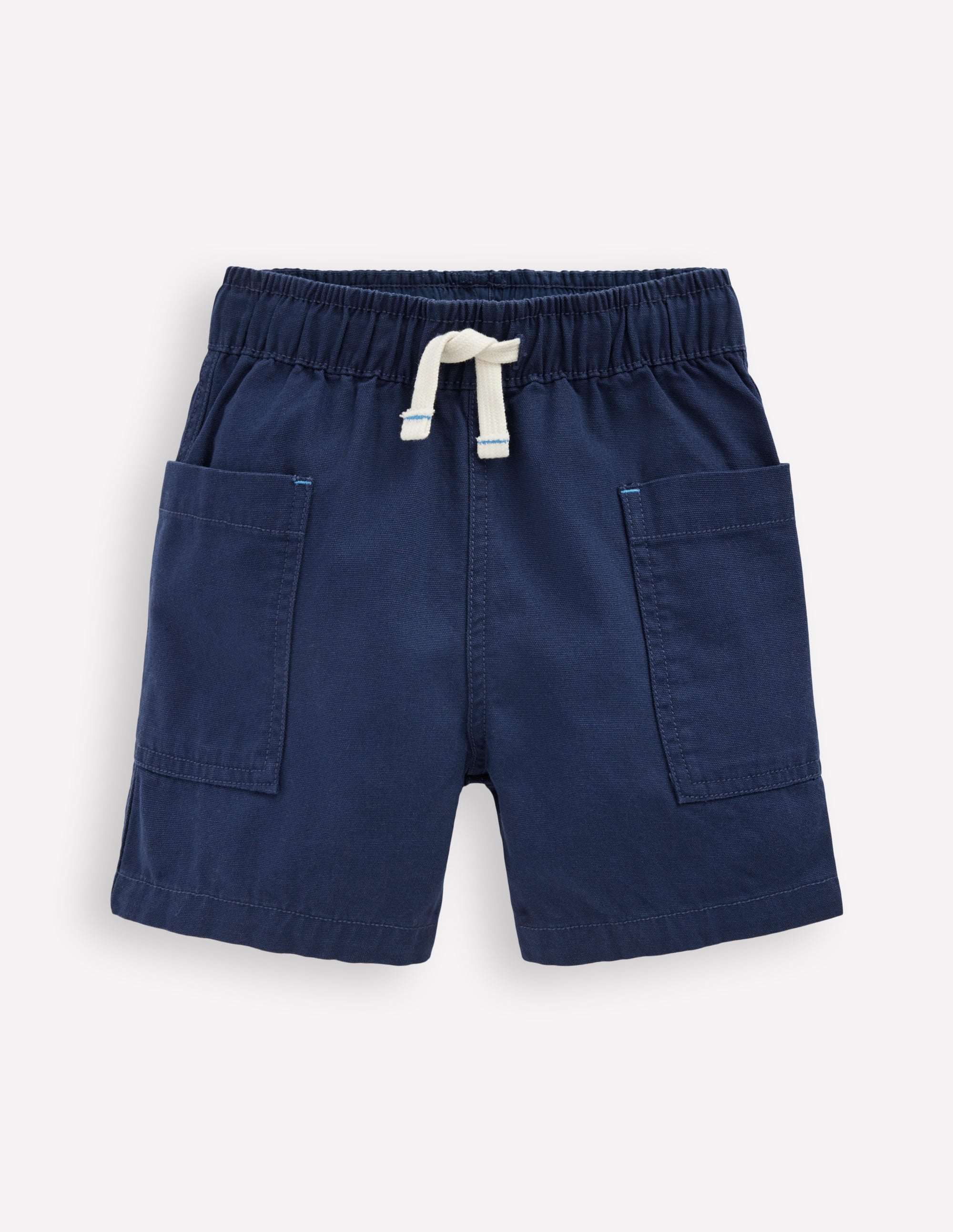 Short en coton à poches-Bleu médiéval - Image 1
