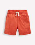 Baumwollshorts mit Tasche-Granatrosa