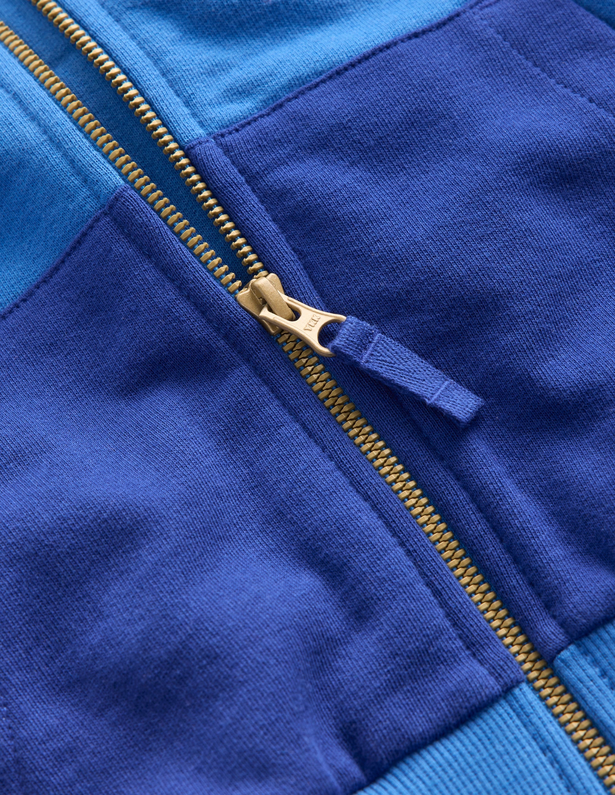 Sweat à capuche zippé colourblock-Pêle-mêle bleu - Image 3