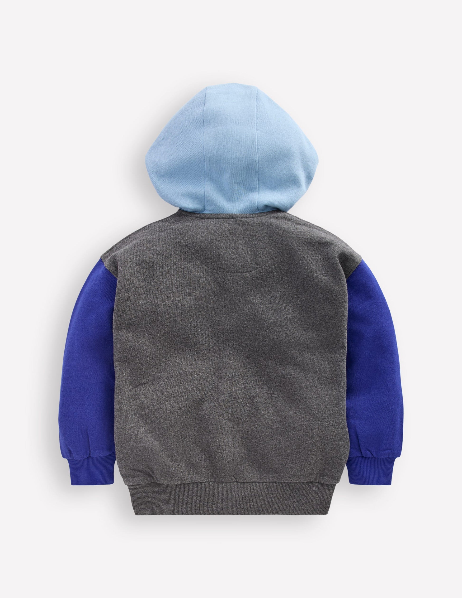 Kapuzenjacke in Blockfarben-Dunkelgrau, Blockfarben-2