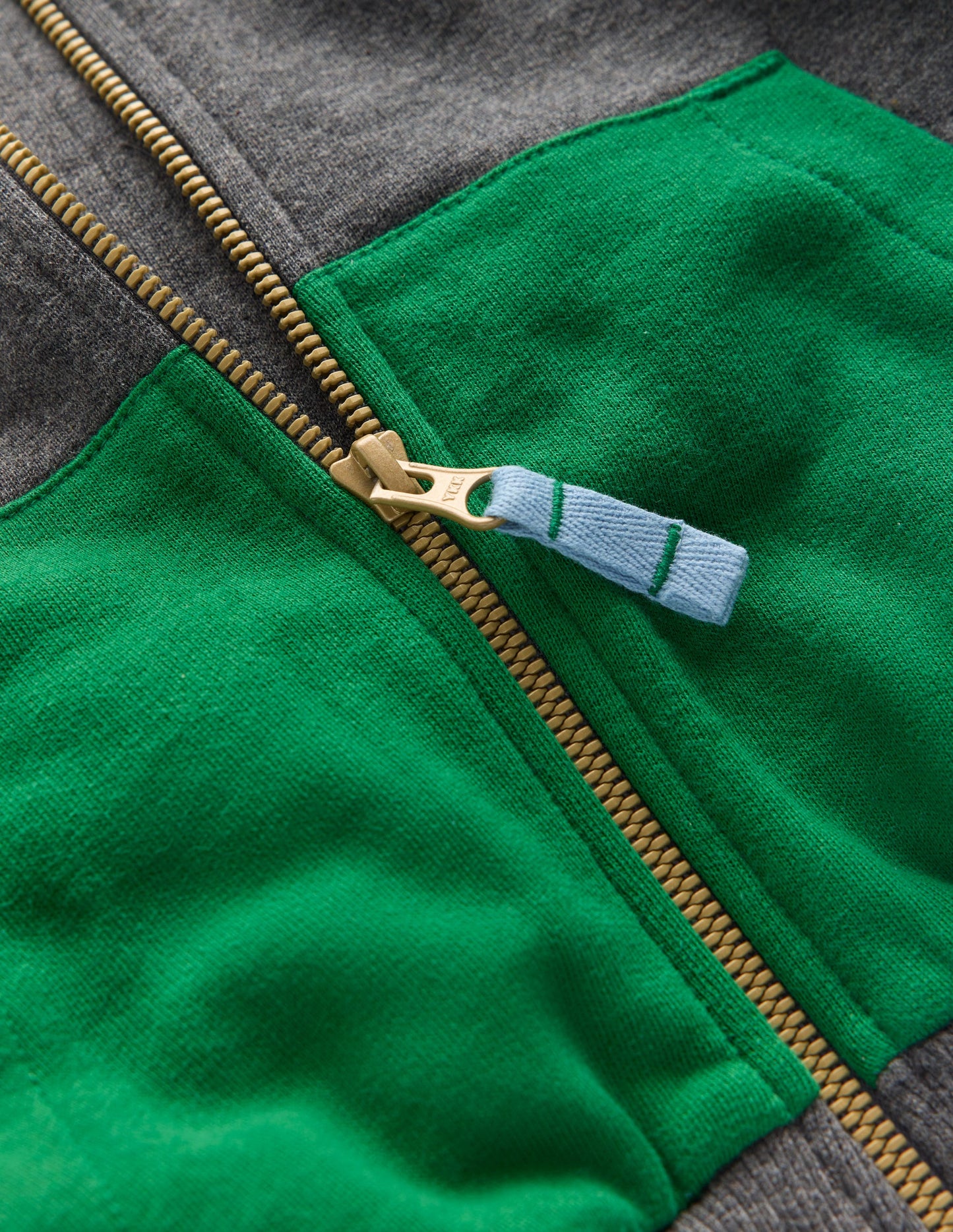 Kapuzenjacke in Blockfarben-Dunkelgrau, Blockfarben