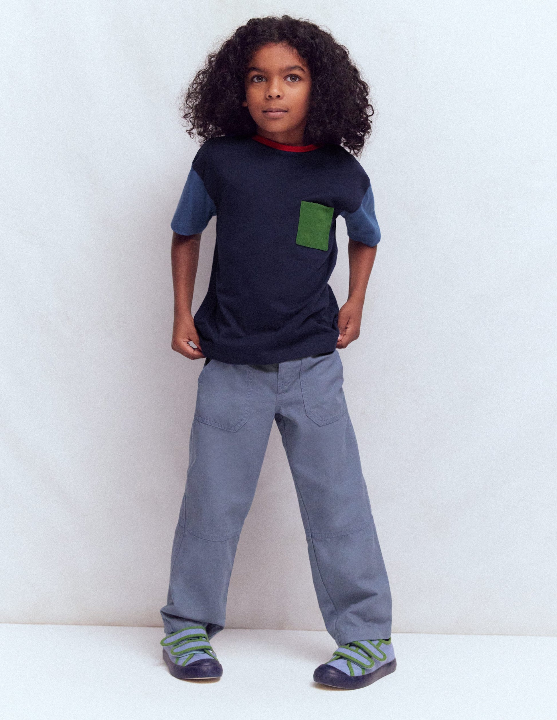 Lässiges T-Shirt aus reißfestem Material-Delftblau/Artischocke/Mittelalterlich-2