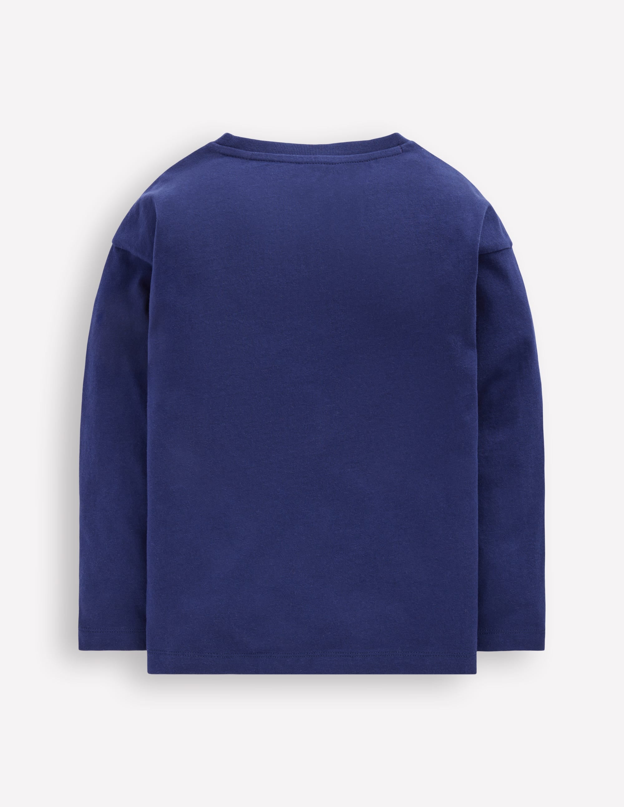 Langarmshirt mit Aufnäher-Schuluniform-Marineblau Hobbys - Image 2