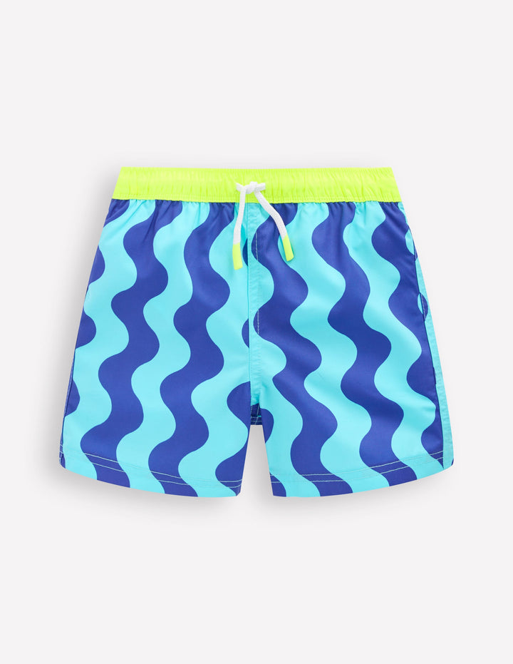 Badeshorts-Blau Wellen