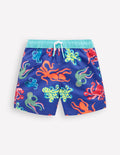 Short de bain-Pieuvre bleu saphir