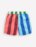 Badeshorts-Vertikal Bunt Gestreift