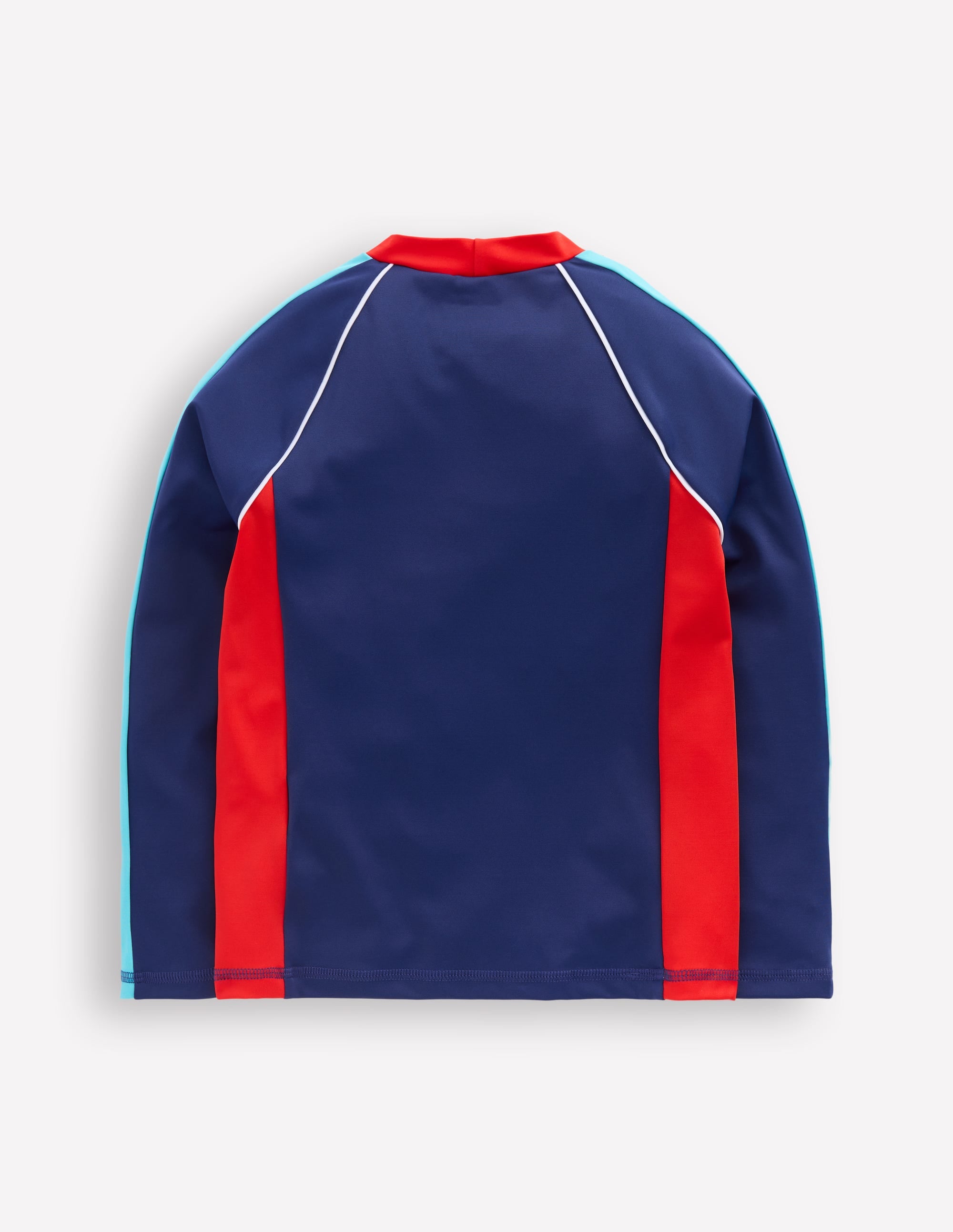 Badeshirt in Blockfarben mit Sonnenschutz-Mazarinblau - Image 2