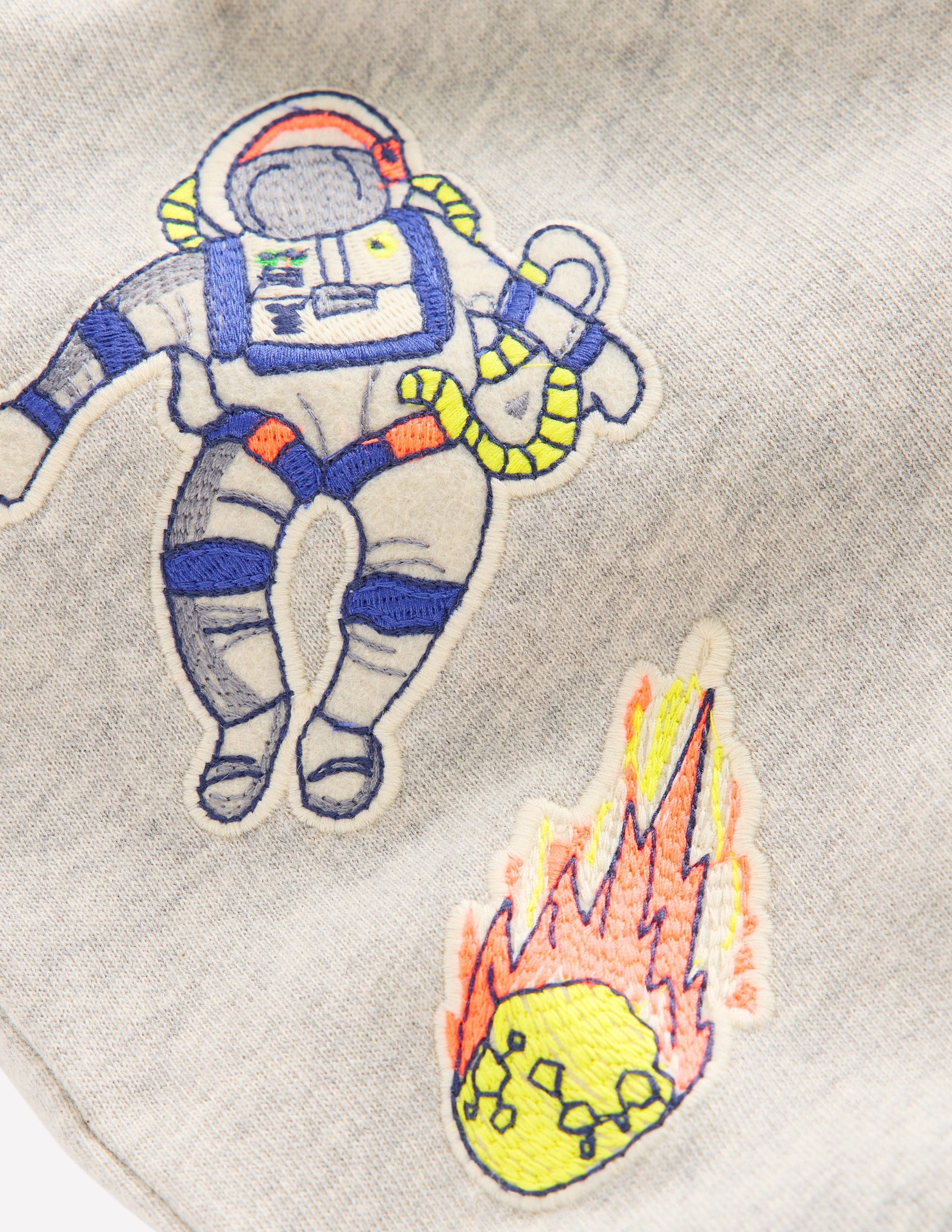 Bas de jogging à écussons-Motif spatial gris-7