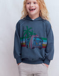 Sweat à capuche graphique teint en pièce-Van pour les vacances