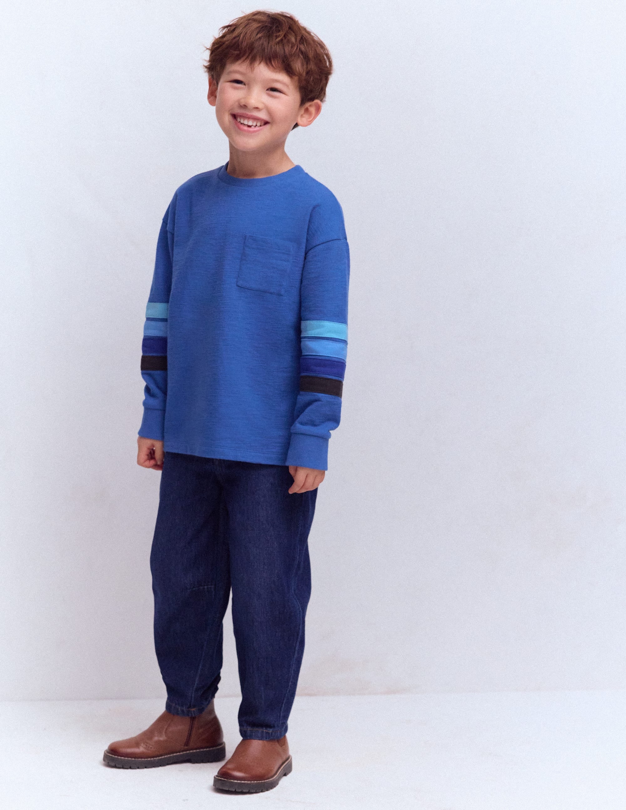 Lässiges, mittelschweres Langarmshirt-Blauhäher - Image 1