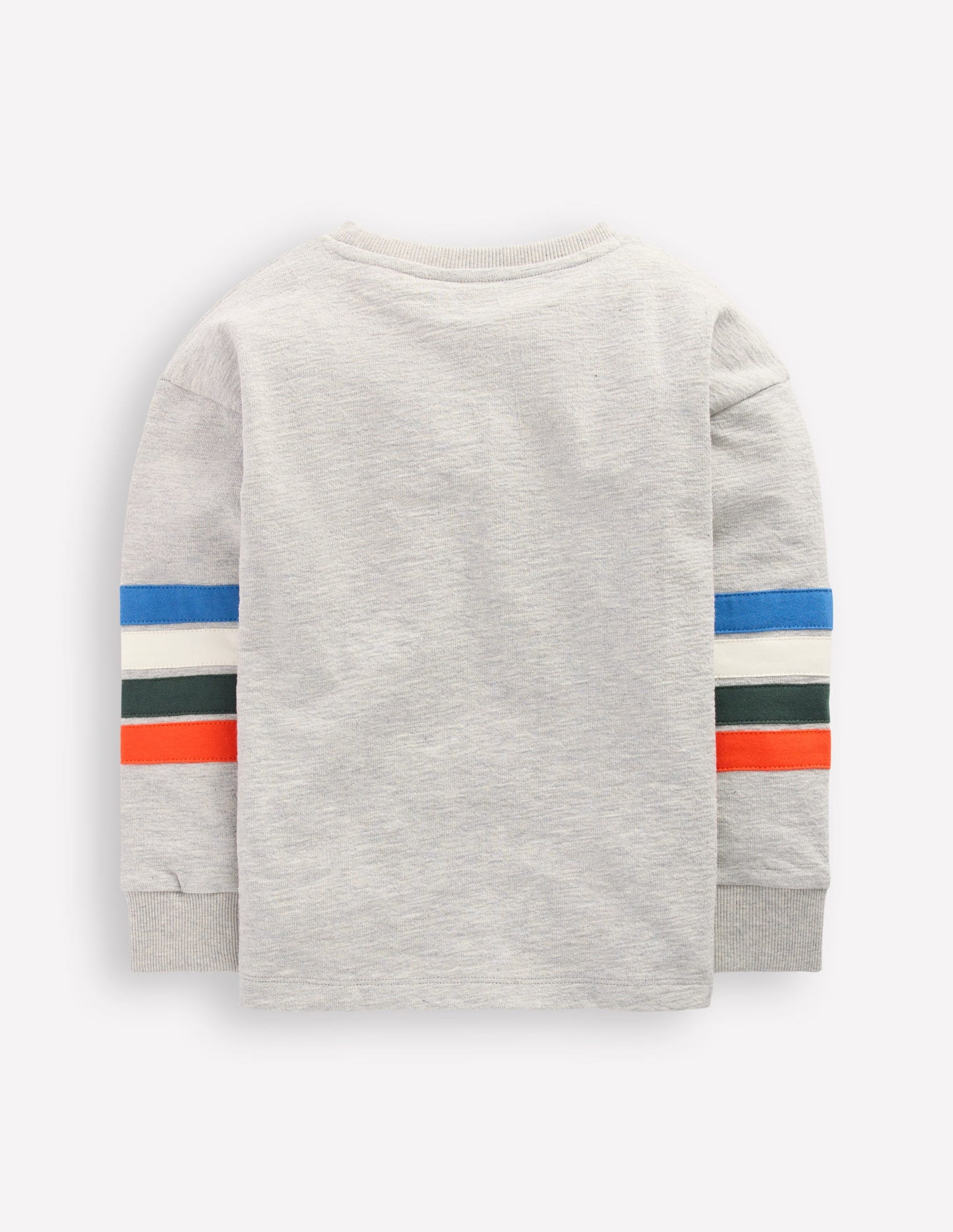 Lässiges, mittelschweres Langarmshirt-Grau Meliert