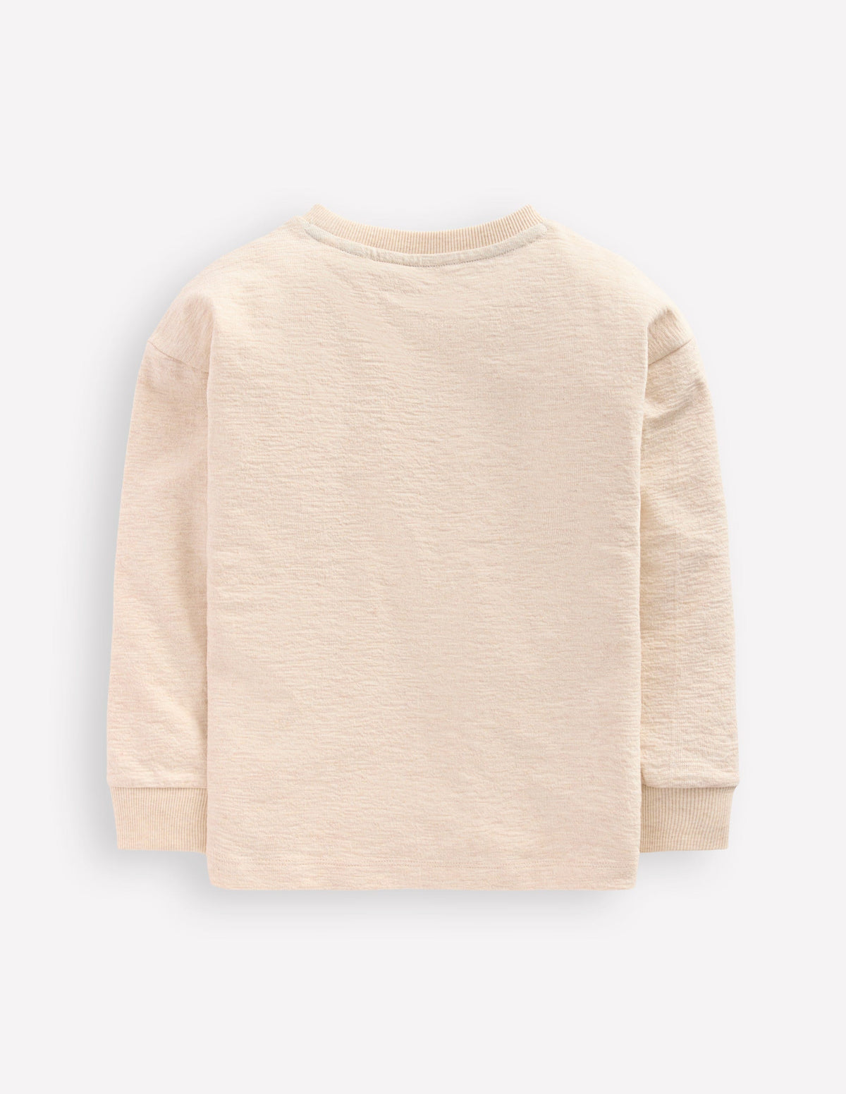 Lässiges, mittelschweres Langarmshirt-Beige Meliert - Image 4