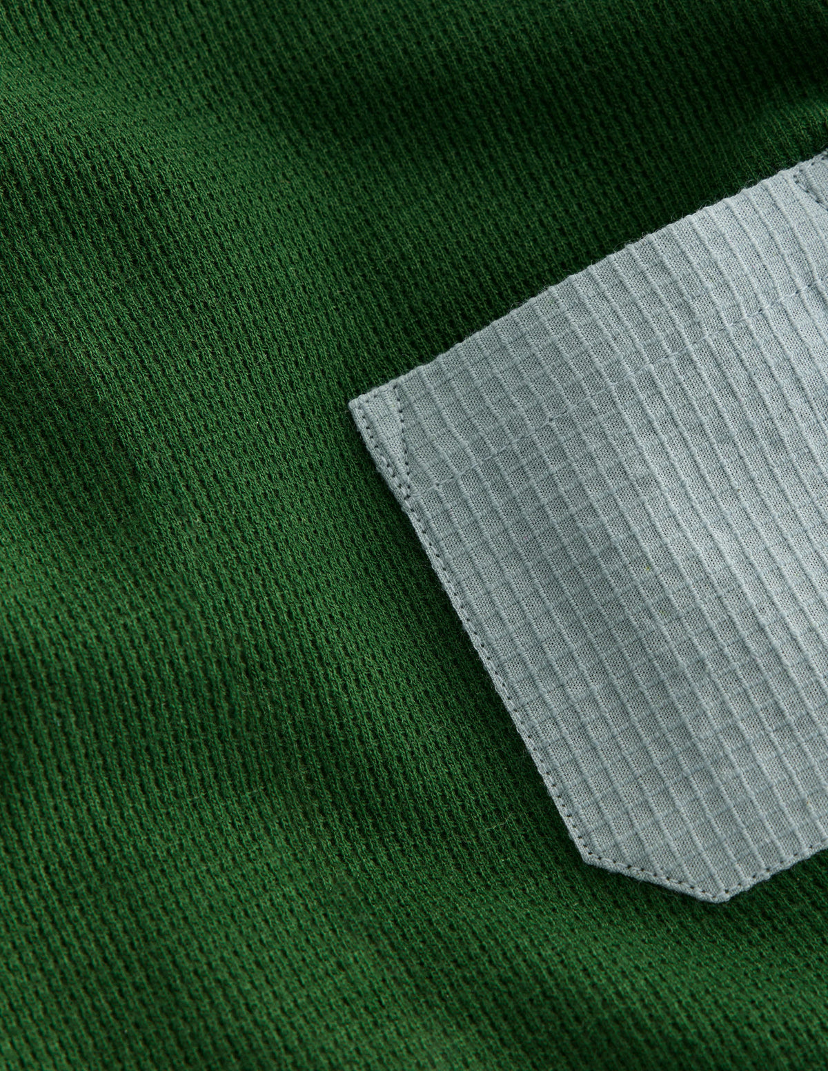 T-Shirt mit Waffelstruktur-Dunkelgrün - Image 3