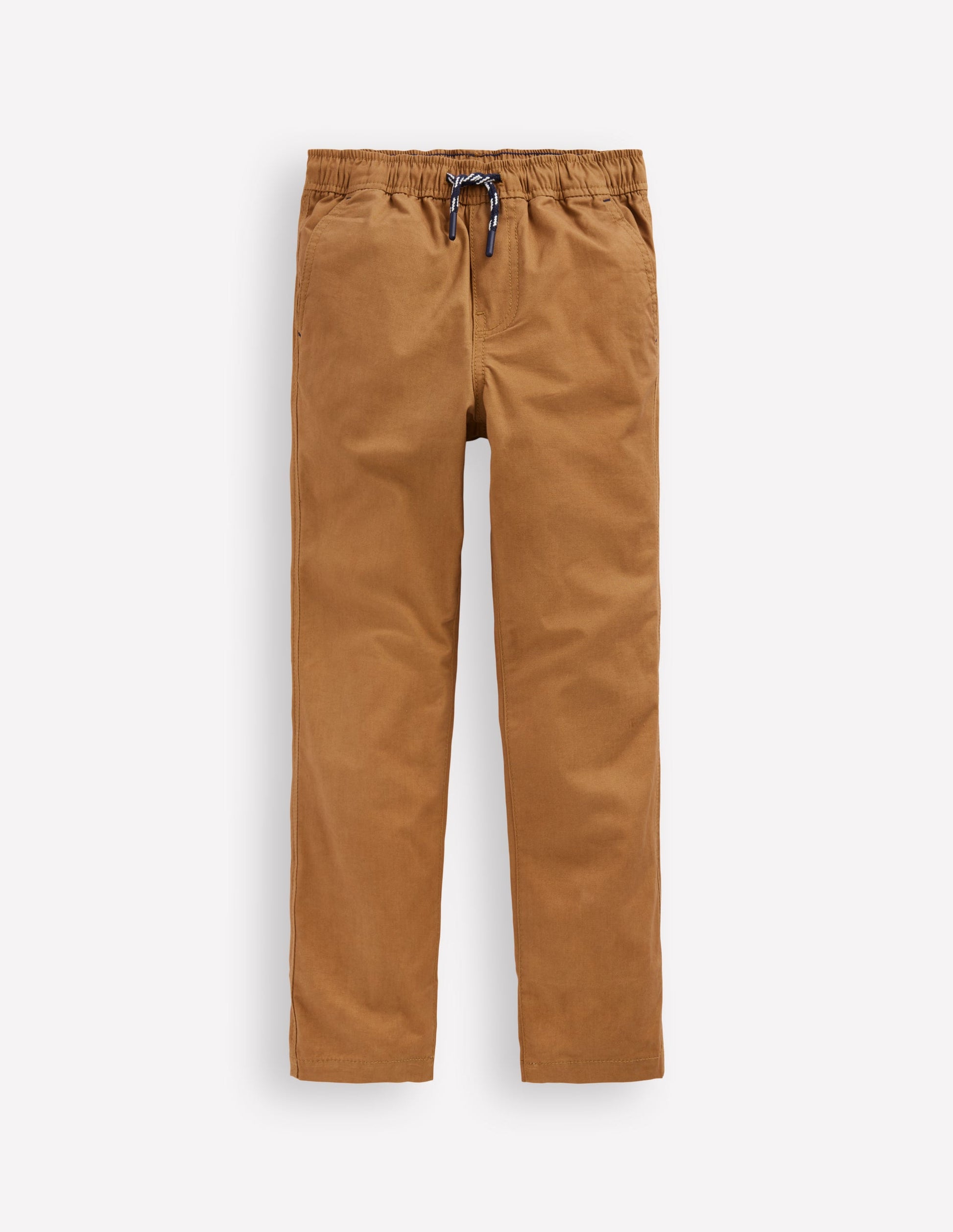 Pantalon slim à enfiler-Brun caramel-5