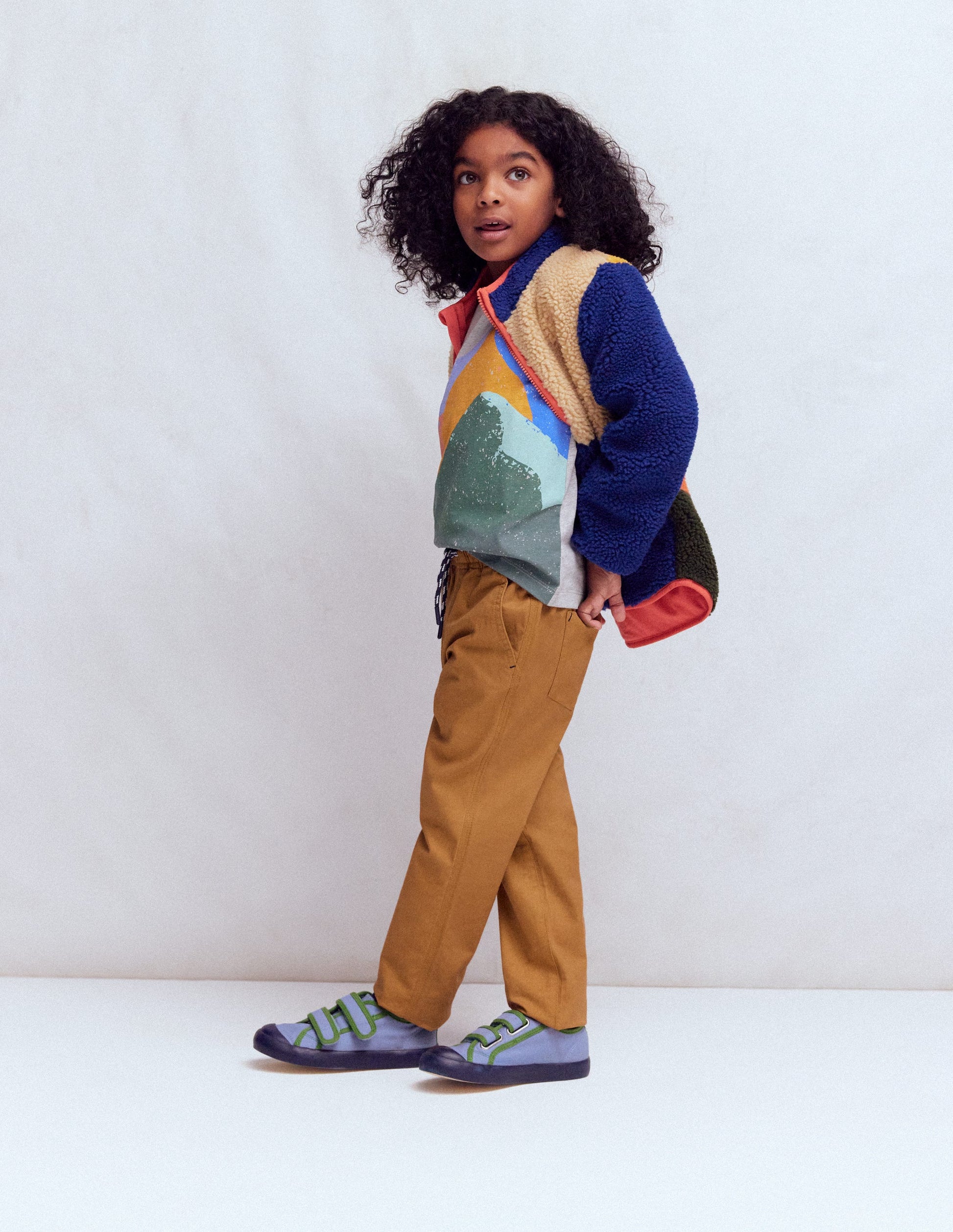 Pantalon slim à enfiler-Brun caramel-3