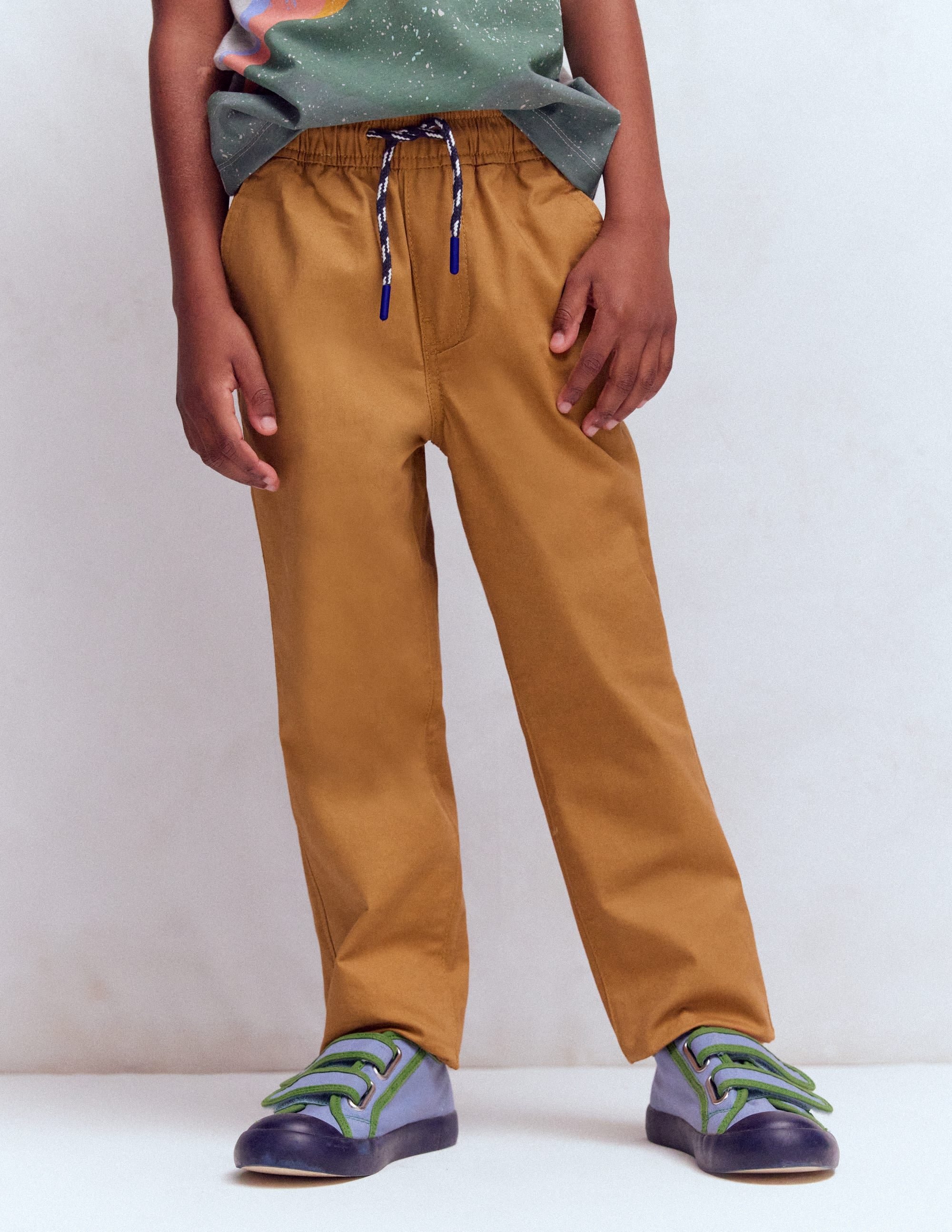 Pantalon slim à enfiler-Brun caramel - Image 4