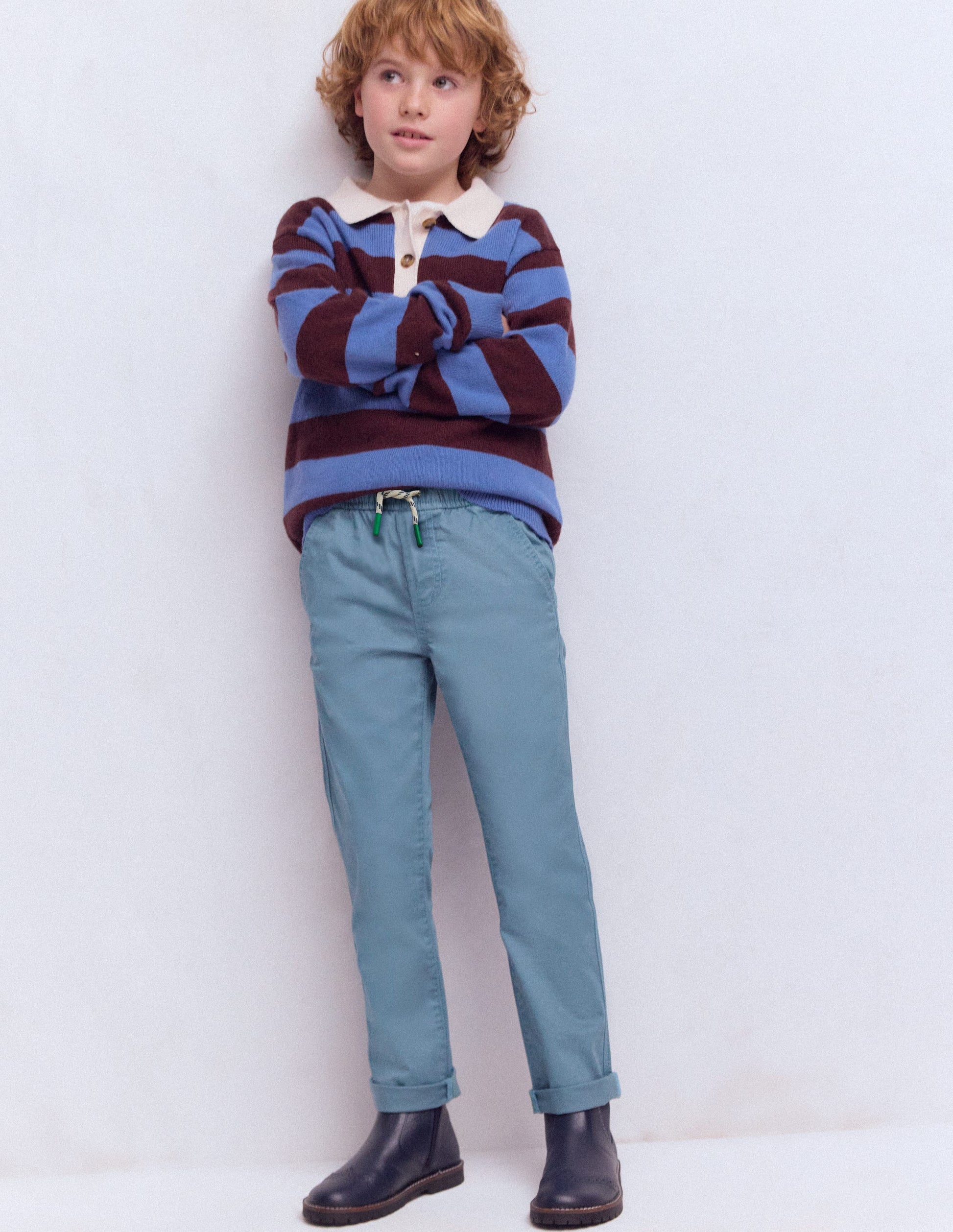 Schmal geschnittene Hose zum Hineinschlüpfen-Beringmeer-1