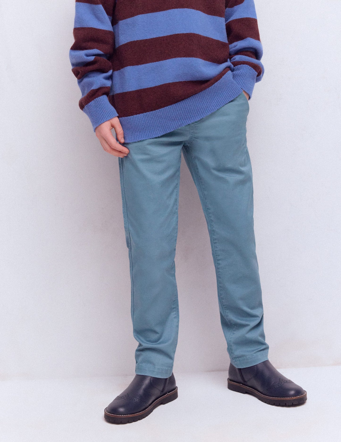 Slim Pull-on Trousers-Bering sea