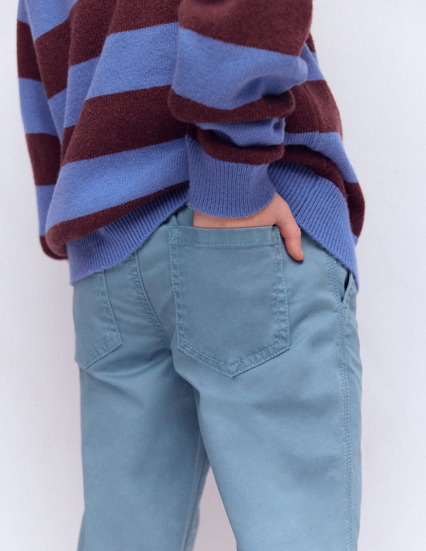 Slim Pull-on Trousers-Bering sea