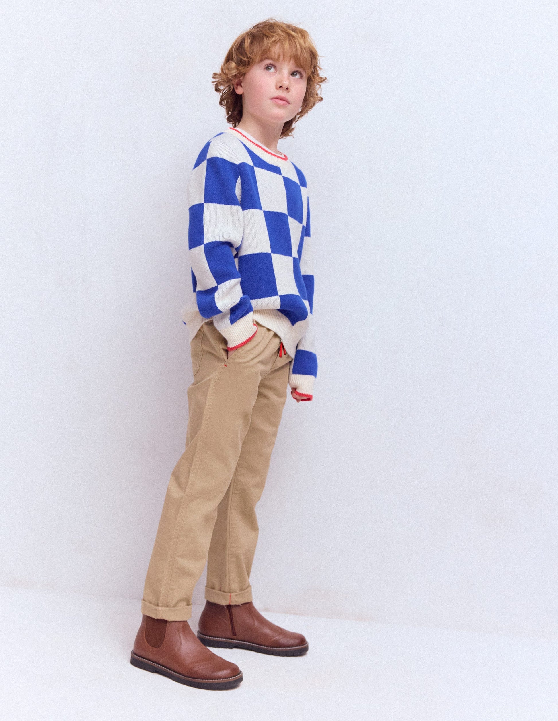 Schmal geschnittene Hose zum Hineinschlüpfen-Greige-1