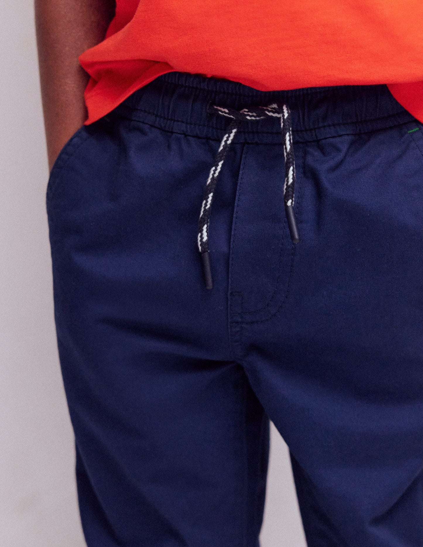 Slim Pull-on Trousers-College Navy