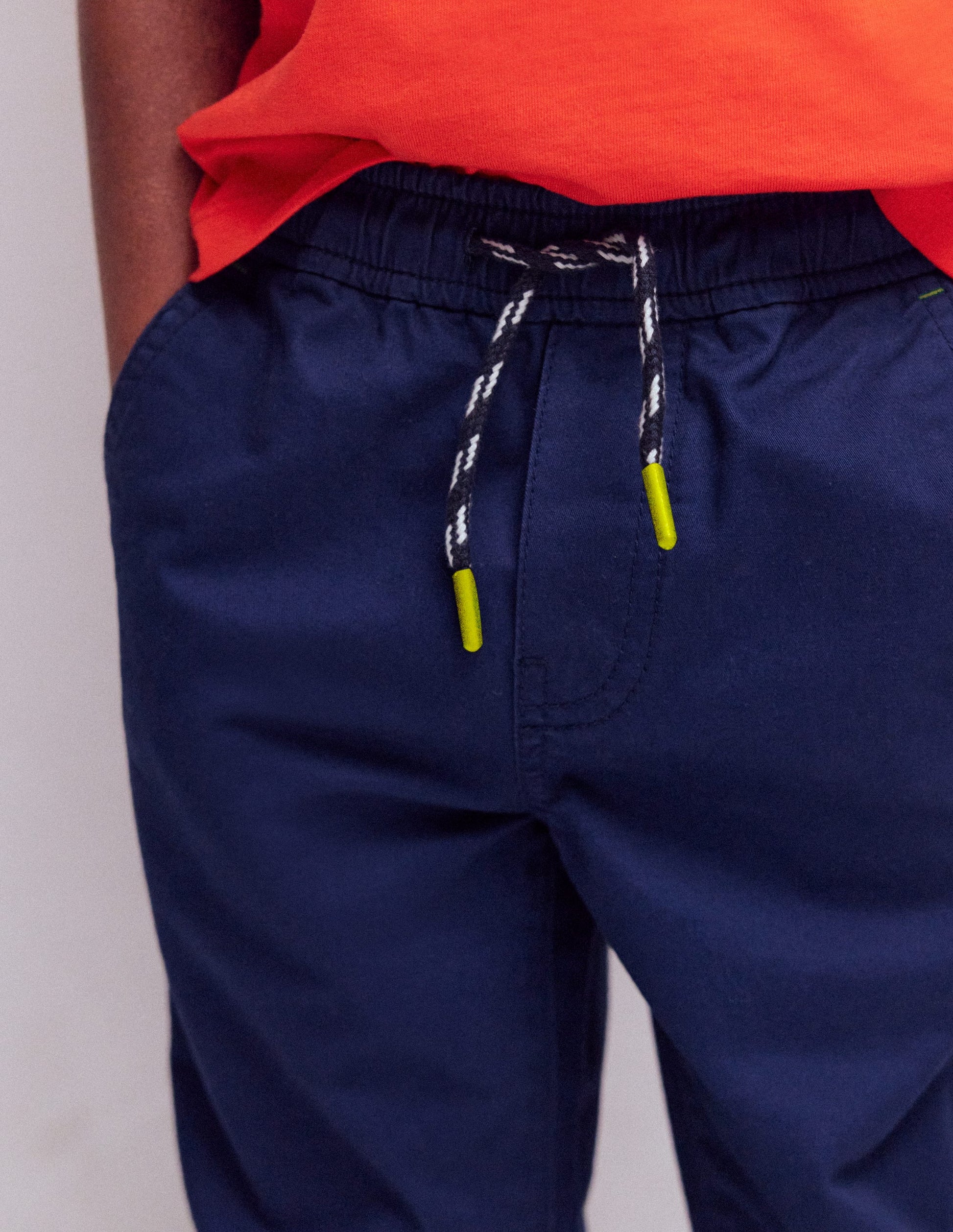 Schmal geschnittene Hose zum Hineinschlüpfen-Schuluniform-Marineblau-2