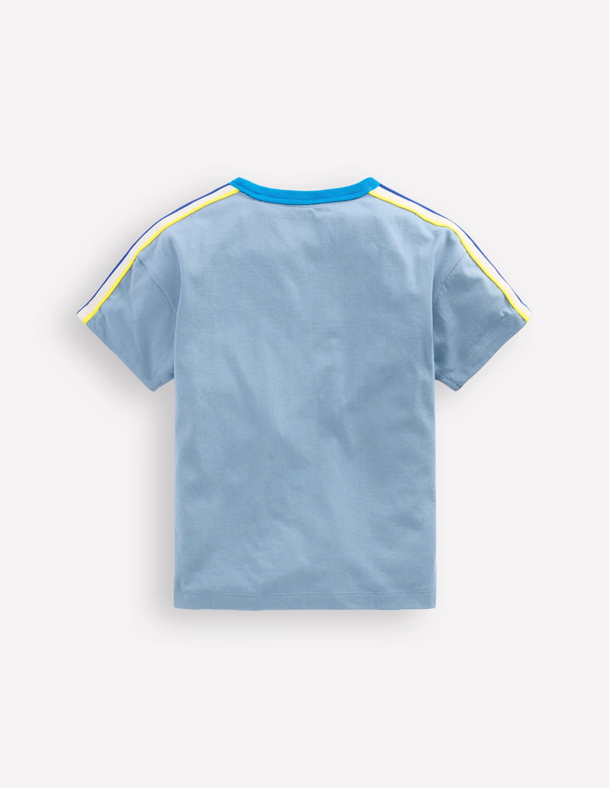 T-shirt décontracté à bande arc-en-ciel-Bleu Régate - Image 2