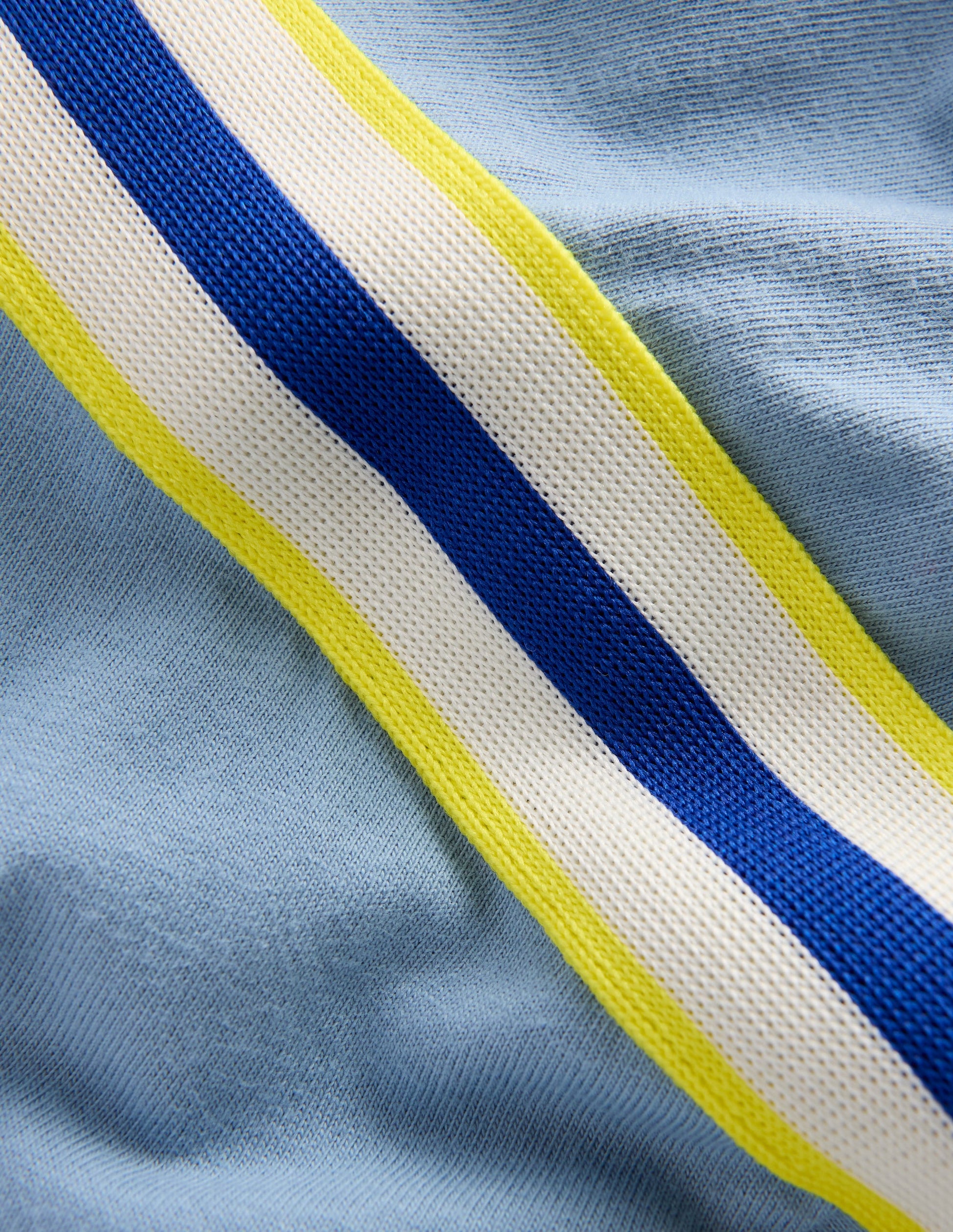 Lockeres T-Shirt mit Regenbogenstreifen-Blau-3