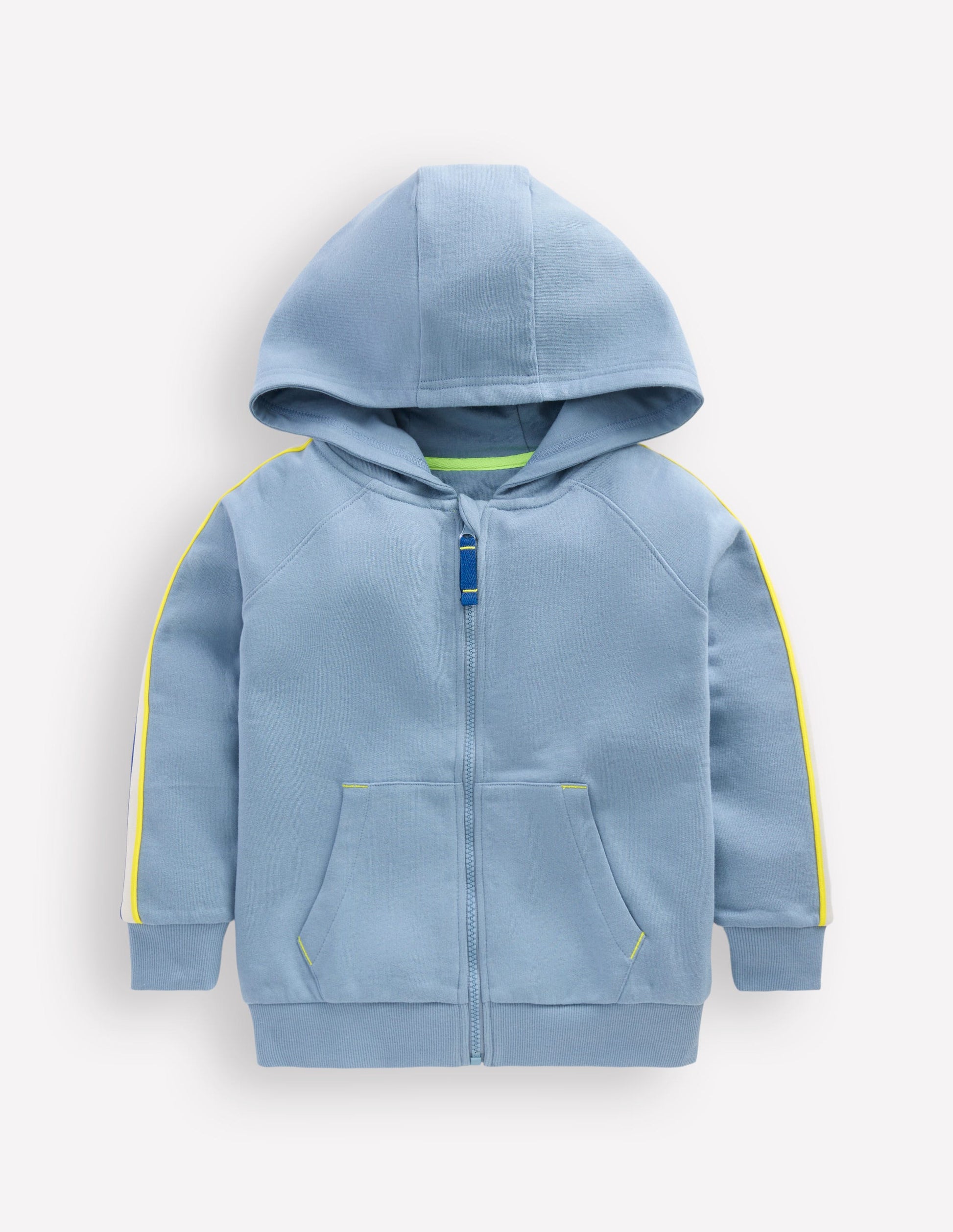 Sweat à capuche zippé avec manches raglan-Bleu français-1