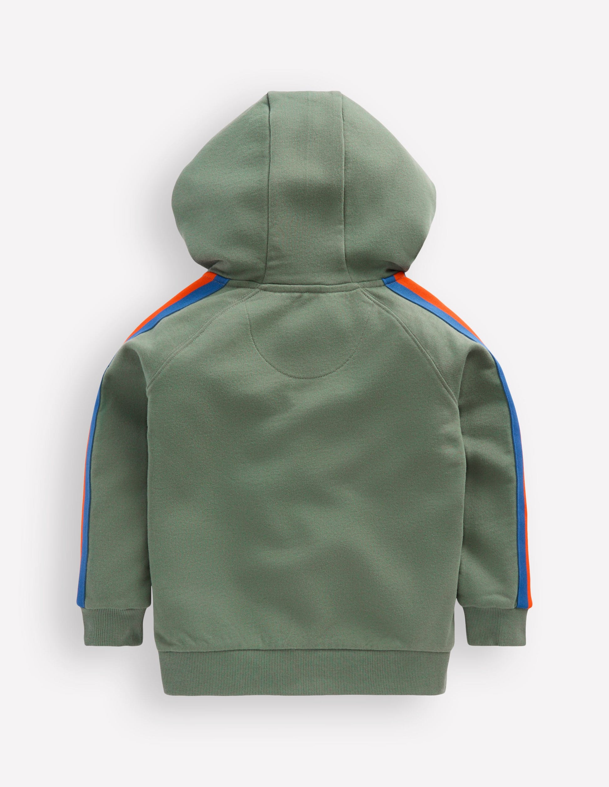 Sweat à capuche zippé avec manches raglan-Vert bouteille-3