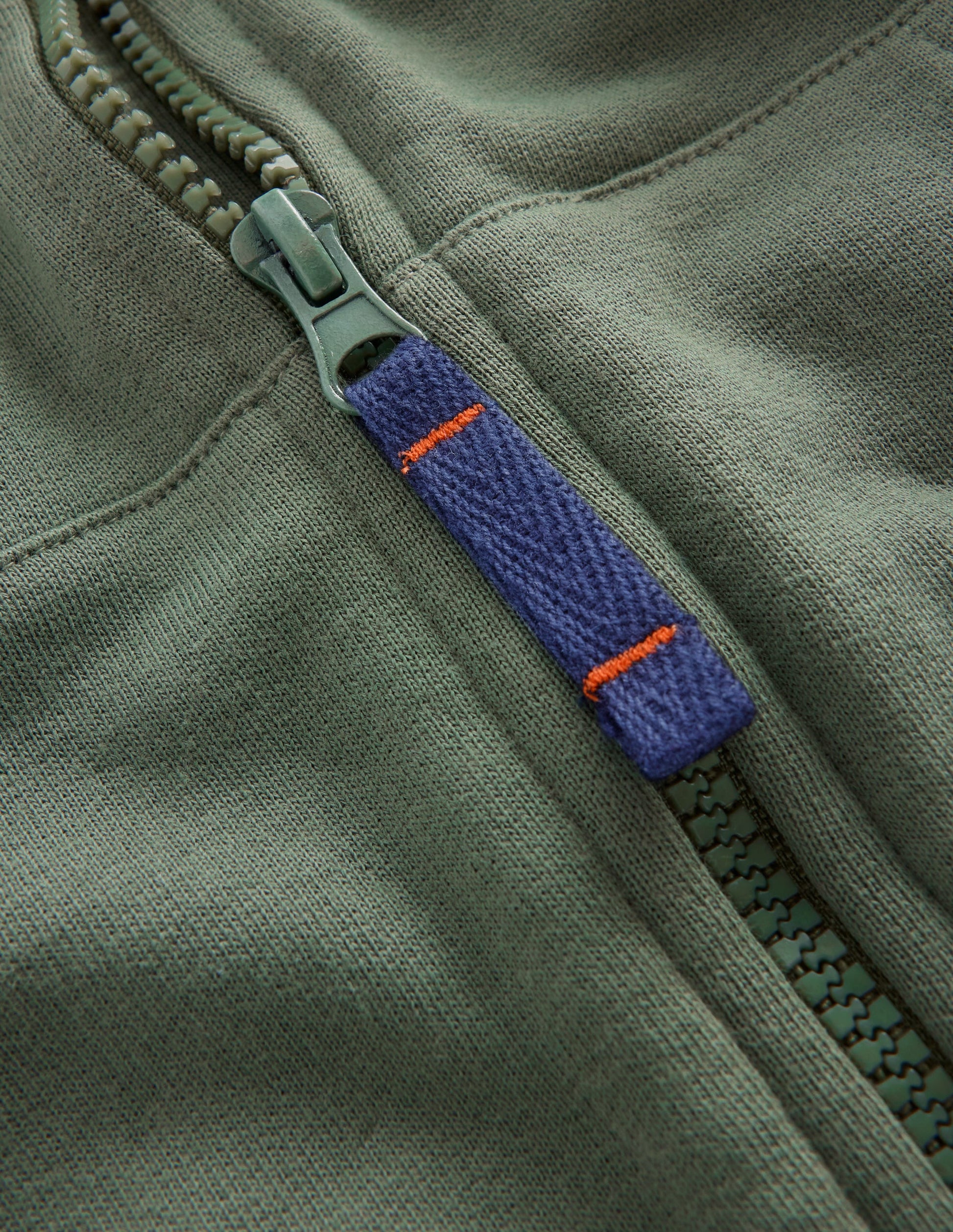 Sweat à capuche zippé avec manches raglan-Vert bouteille-4