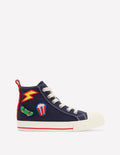 Hochgeschnittene Canvas-Sneaker-Originelle Aufnäher