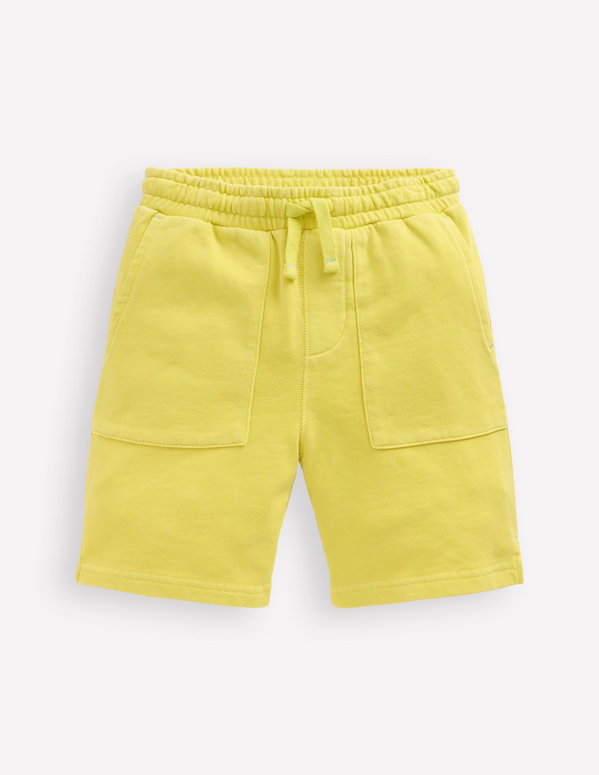 Stückgefärbte Sweatshorts-Brausegelb Limettengelb - Image 2