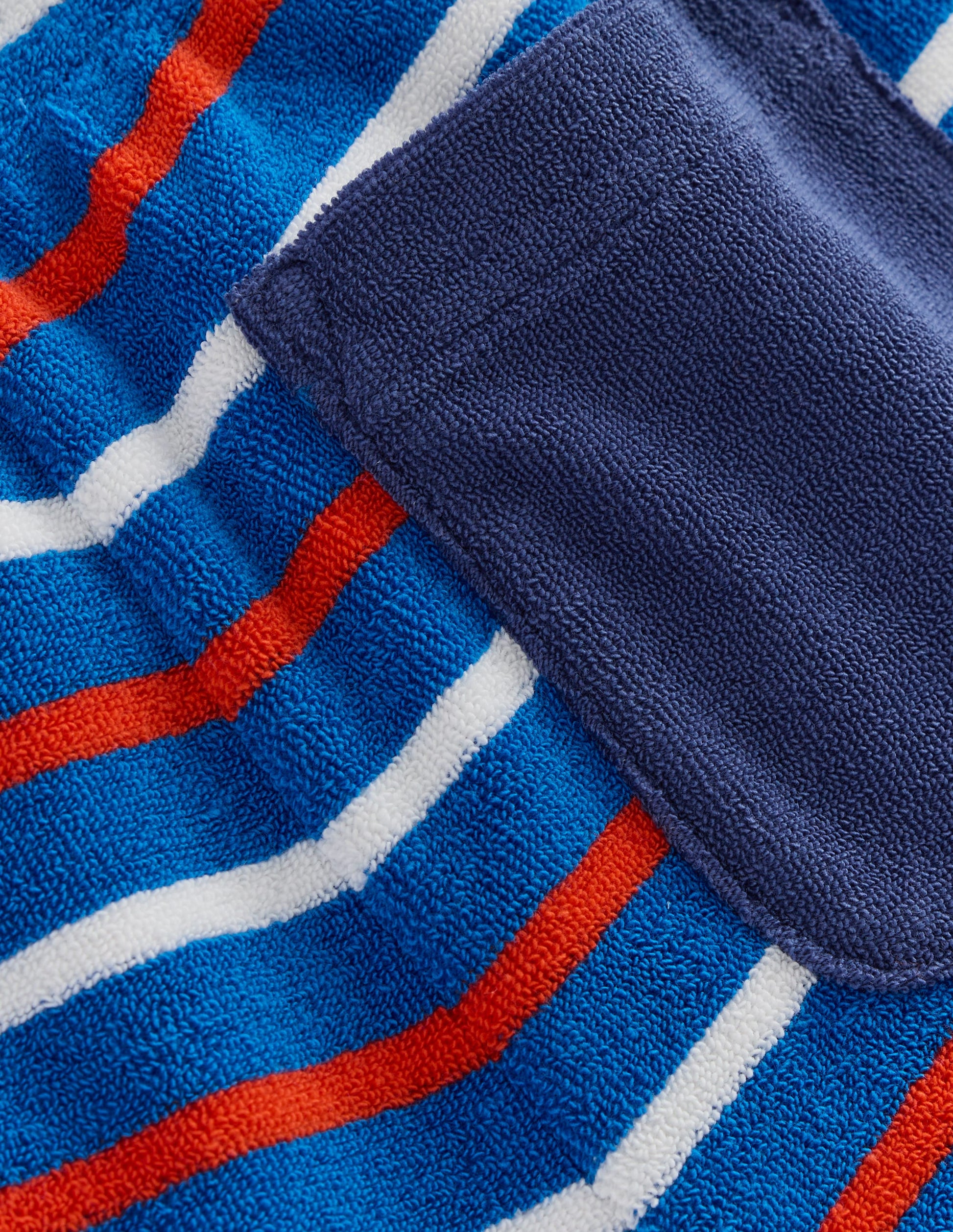 Frottee-Shorts-Blau Streifen-3