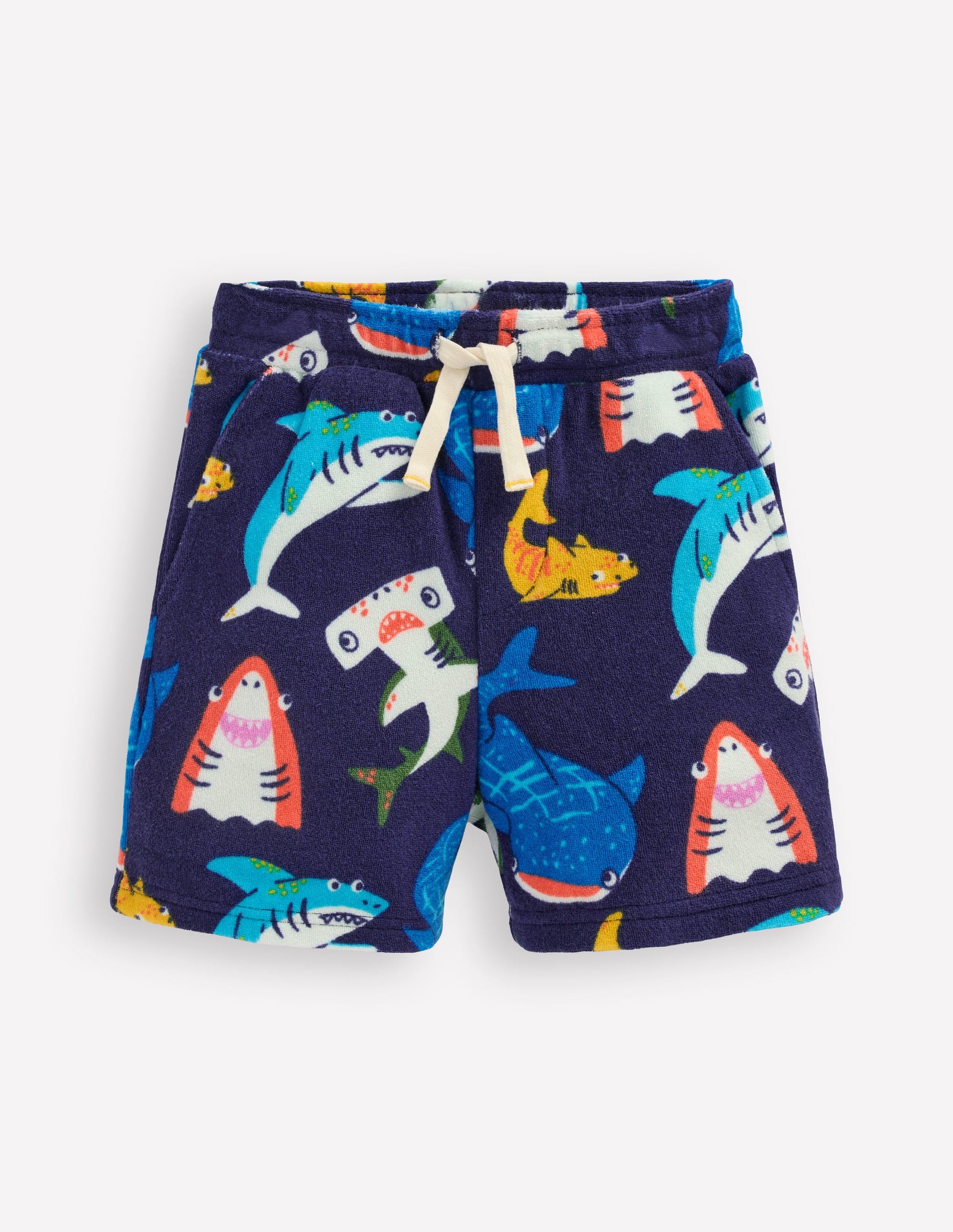 Frottee-Shorts-Marineblau Haie-1
