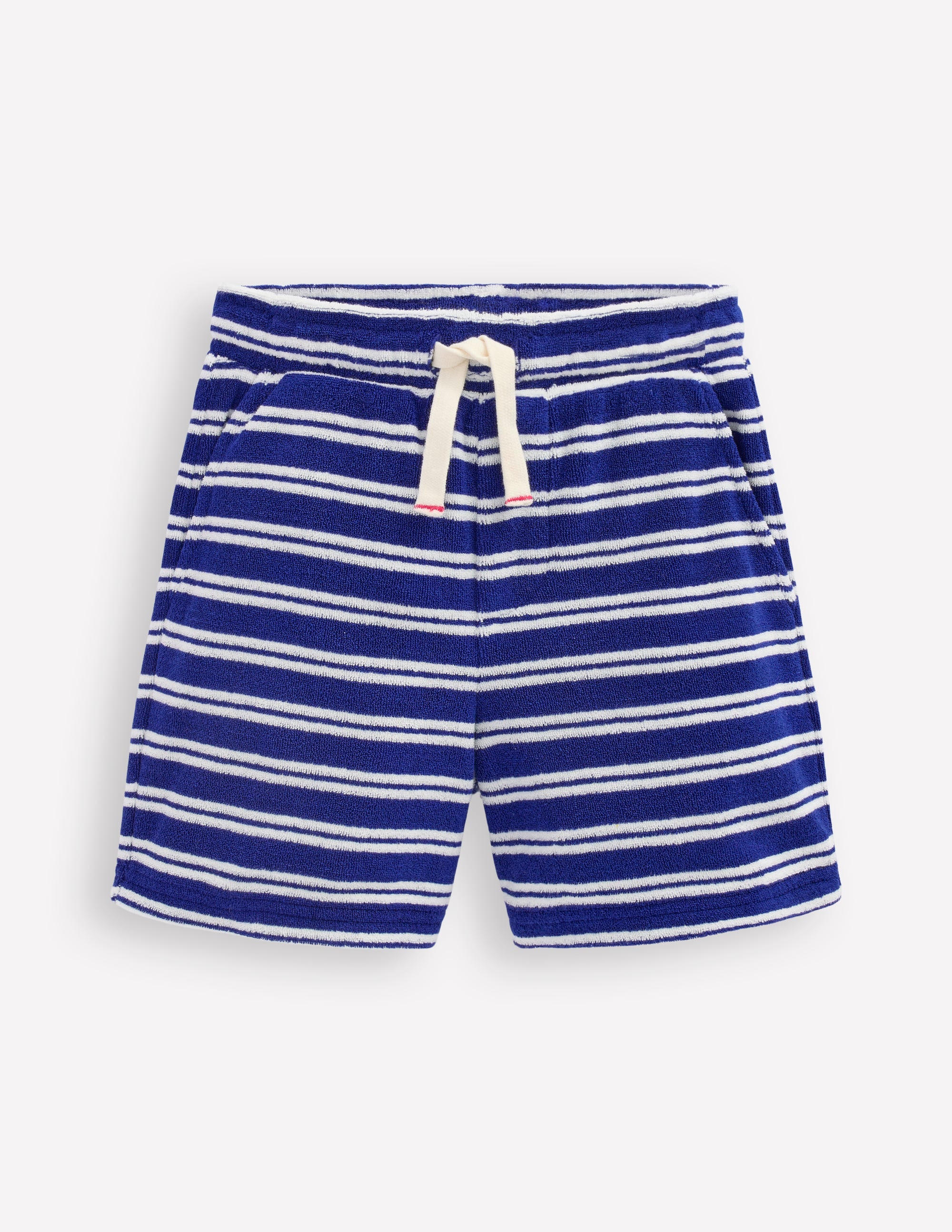 Frottee-Shorts-Saphirblau und Naturweiß - Image 1