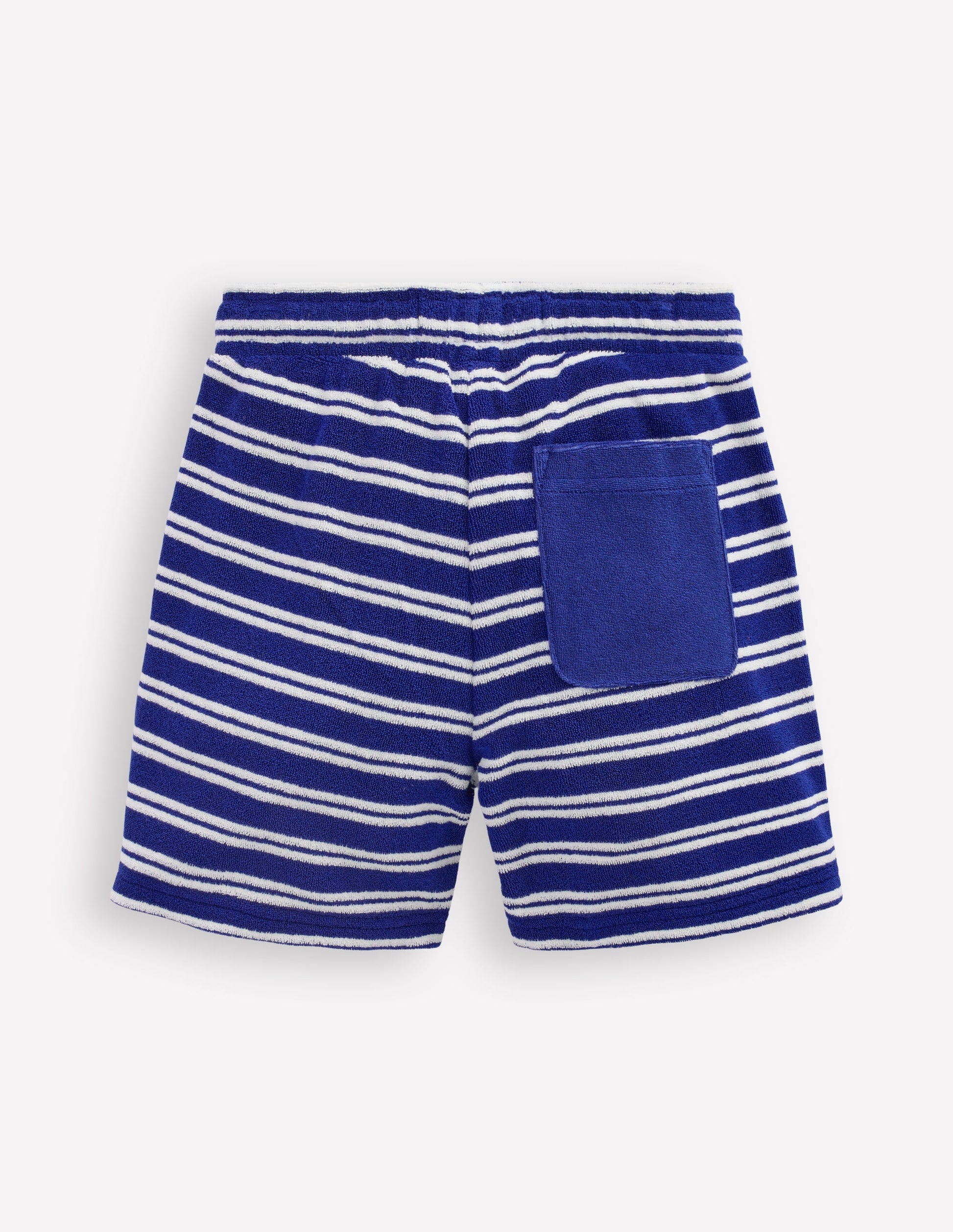 Towelling Shorts-Sapphire Blue and Ivory-2
