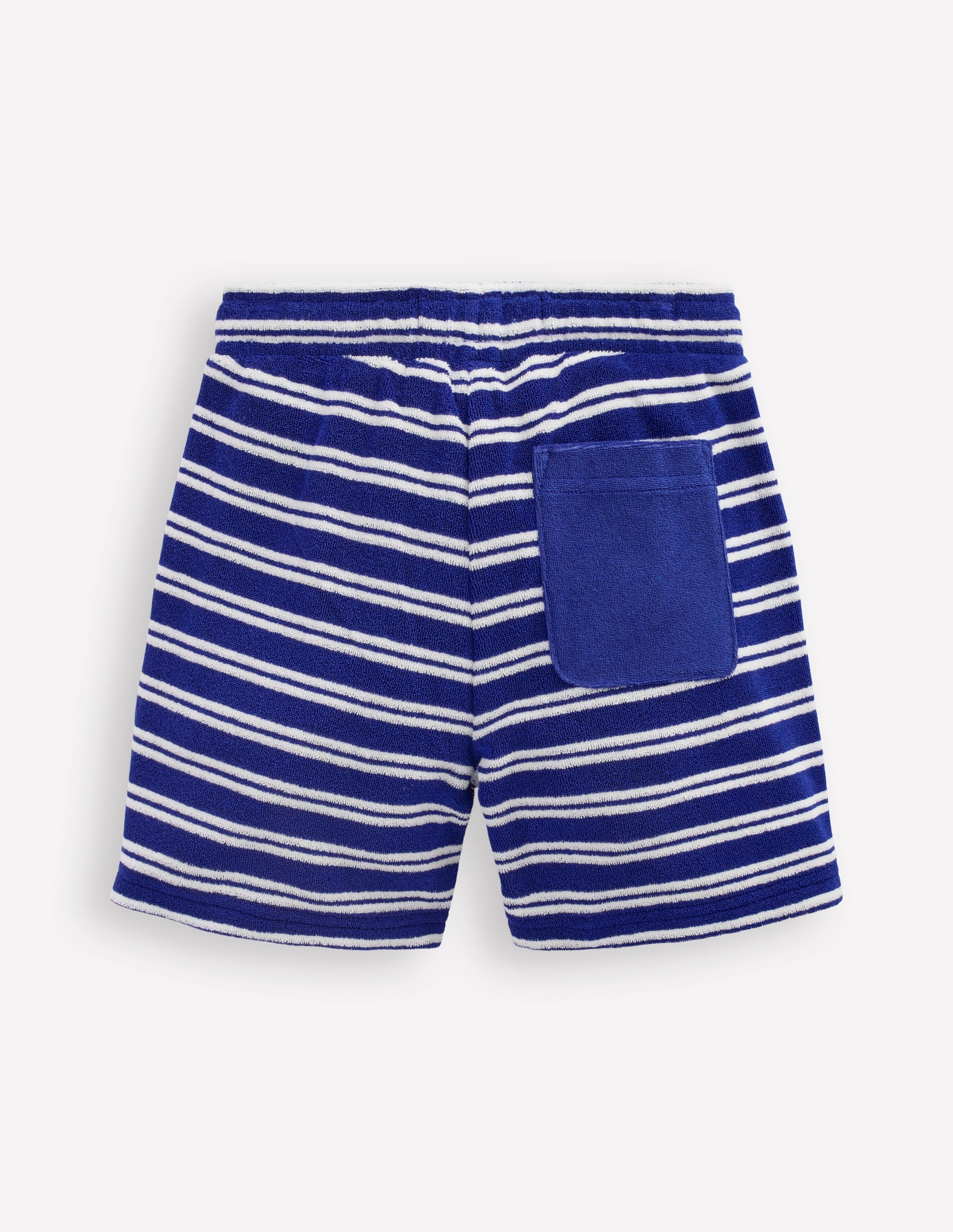 Frottee-Shorts-Saphirblau und Naturweiß - Image 2