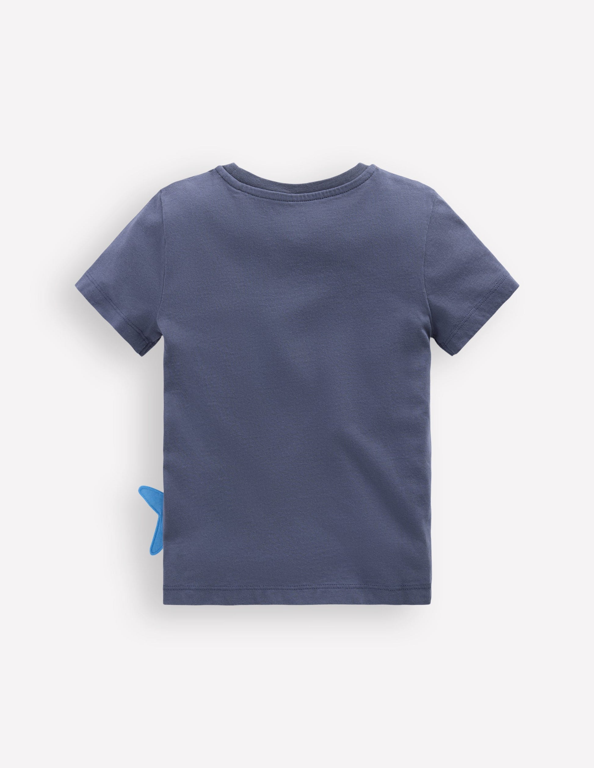 T-Shirt mit Reißverschlussapplikation-Roboterblau Hammerhai-2