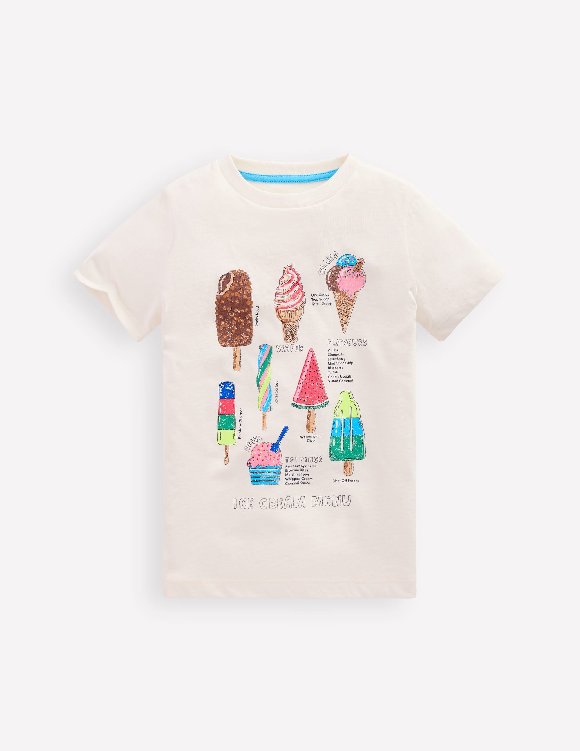 T-Shirt mit Grafik-Sanftes Naturweiß Eis - Image 1