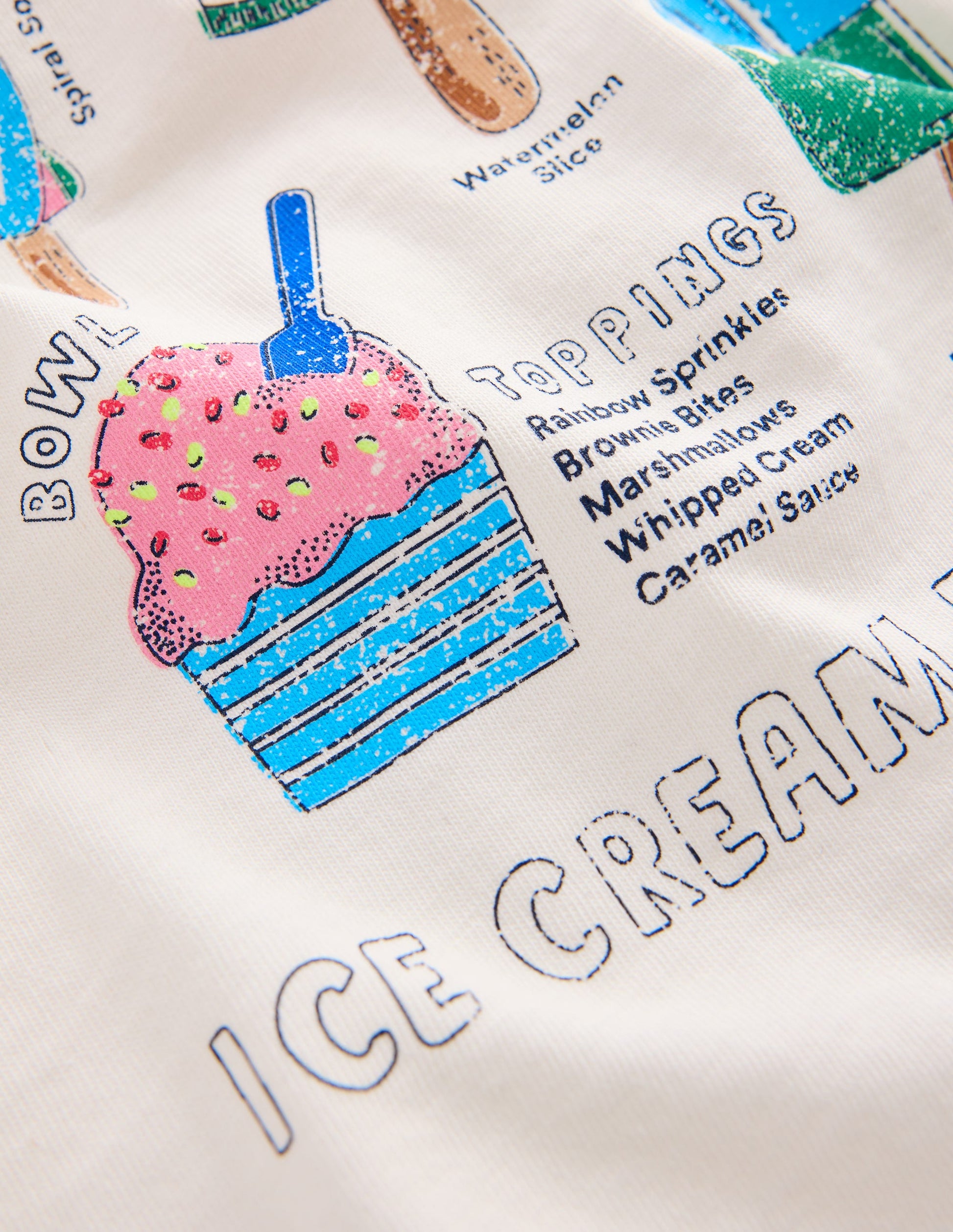 T-shirt graphique à manches courtes-Glaces Ivoire-3