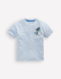 T-Shirt mit Druck auf Vorder- und Rückseite-Niagra-Nebel Surfender Hai