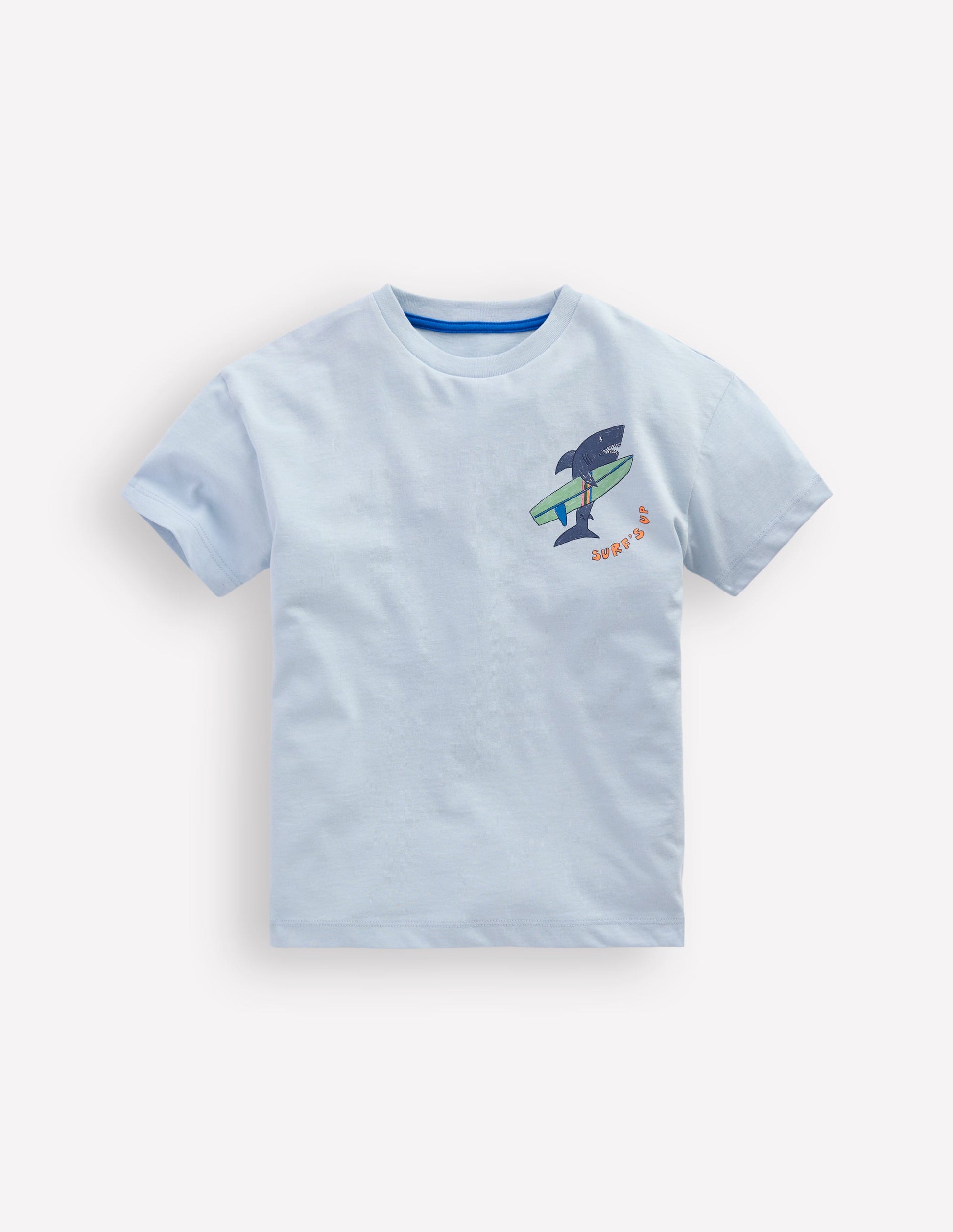 Front & Back Printed T-shirt-Niagra Mist Surfing Shark-1